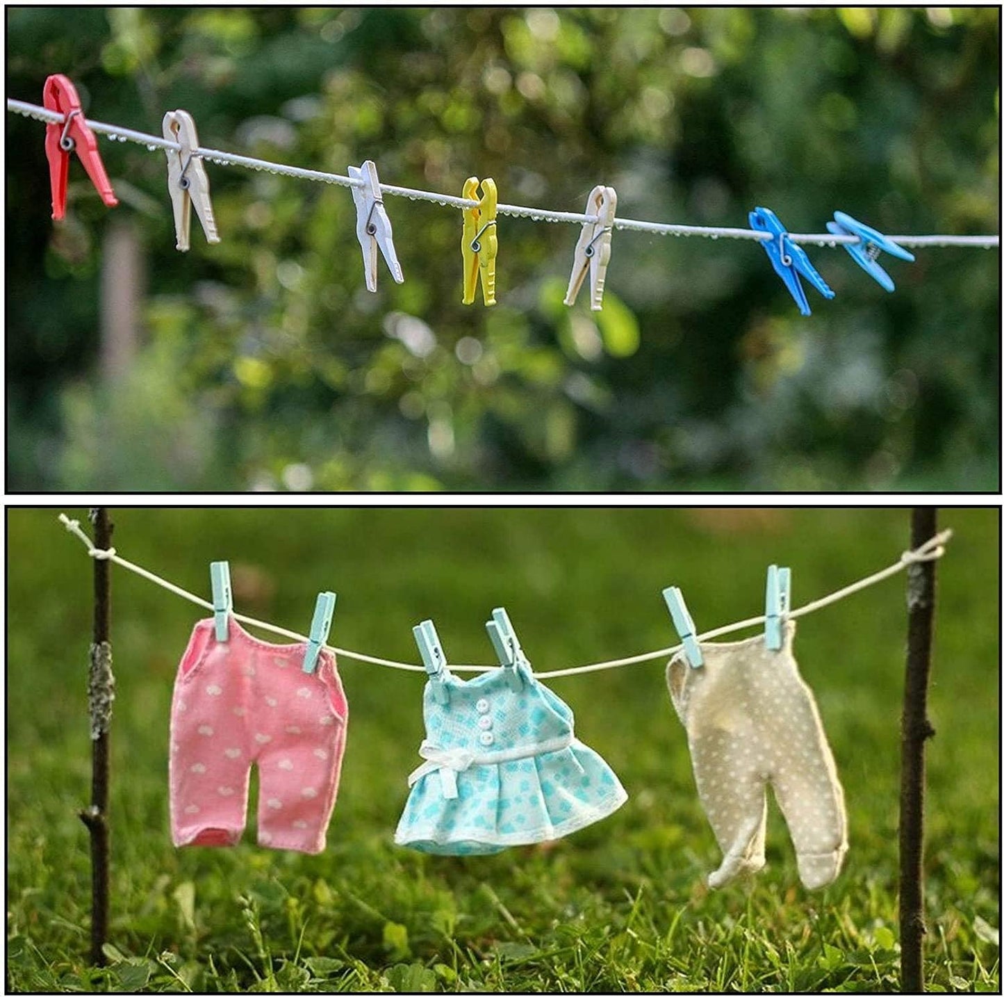 1/4 Inch Natural Cotton Rope, White Craft Rope Clothesline, Used for DIY Rope Baskets, Handicrafts, Candle Wicks, etc, 6MM, 39 Feet.