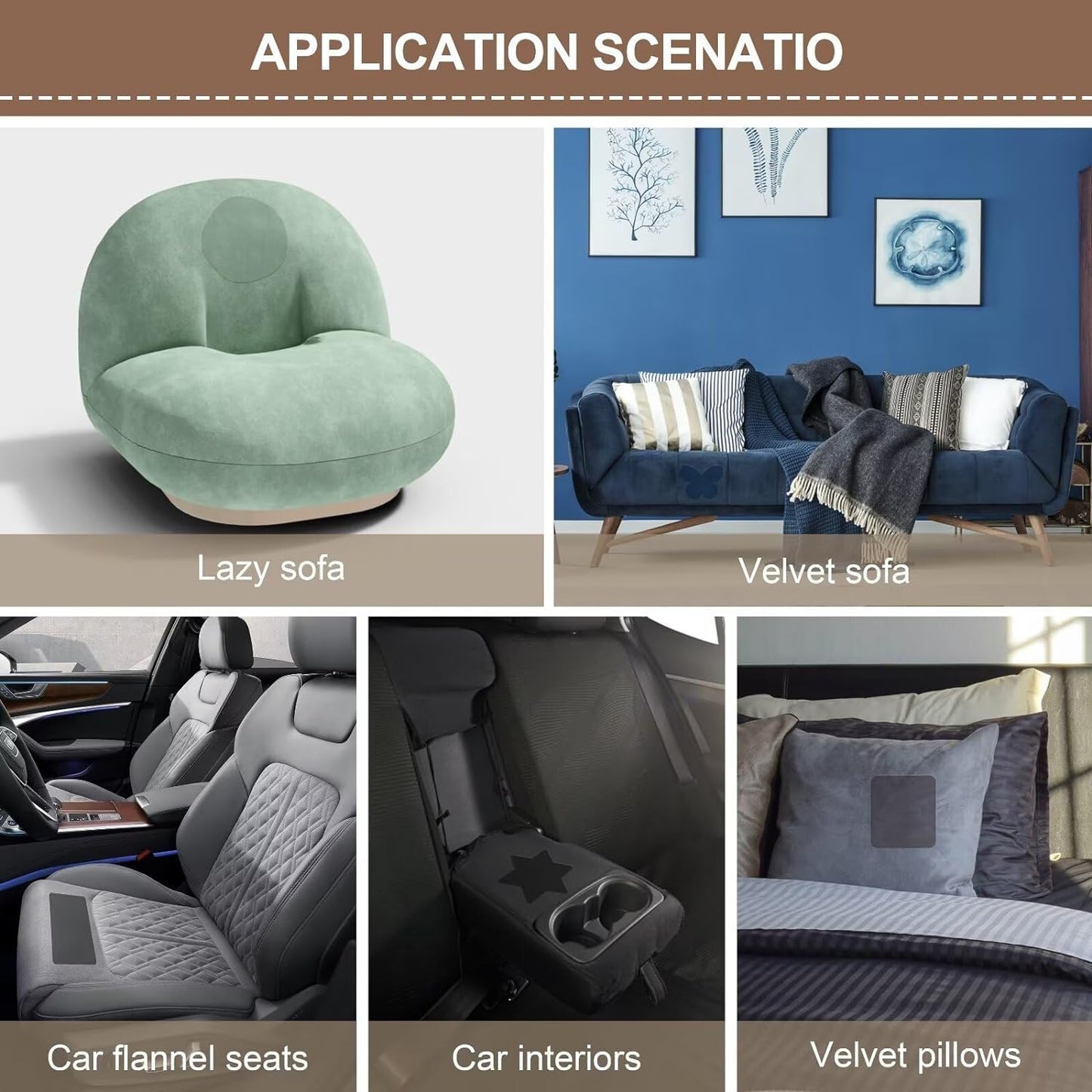 Azobur Fabric Couch Repair Patch 8.3 x 11 inches,Self-Adhesive Fabric Repair Patch for Furniture,Handbag,Sofa,Car Seats-(Khaki)