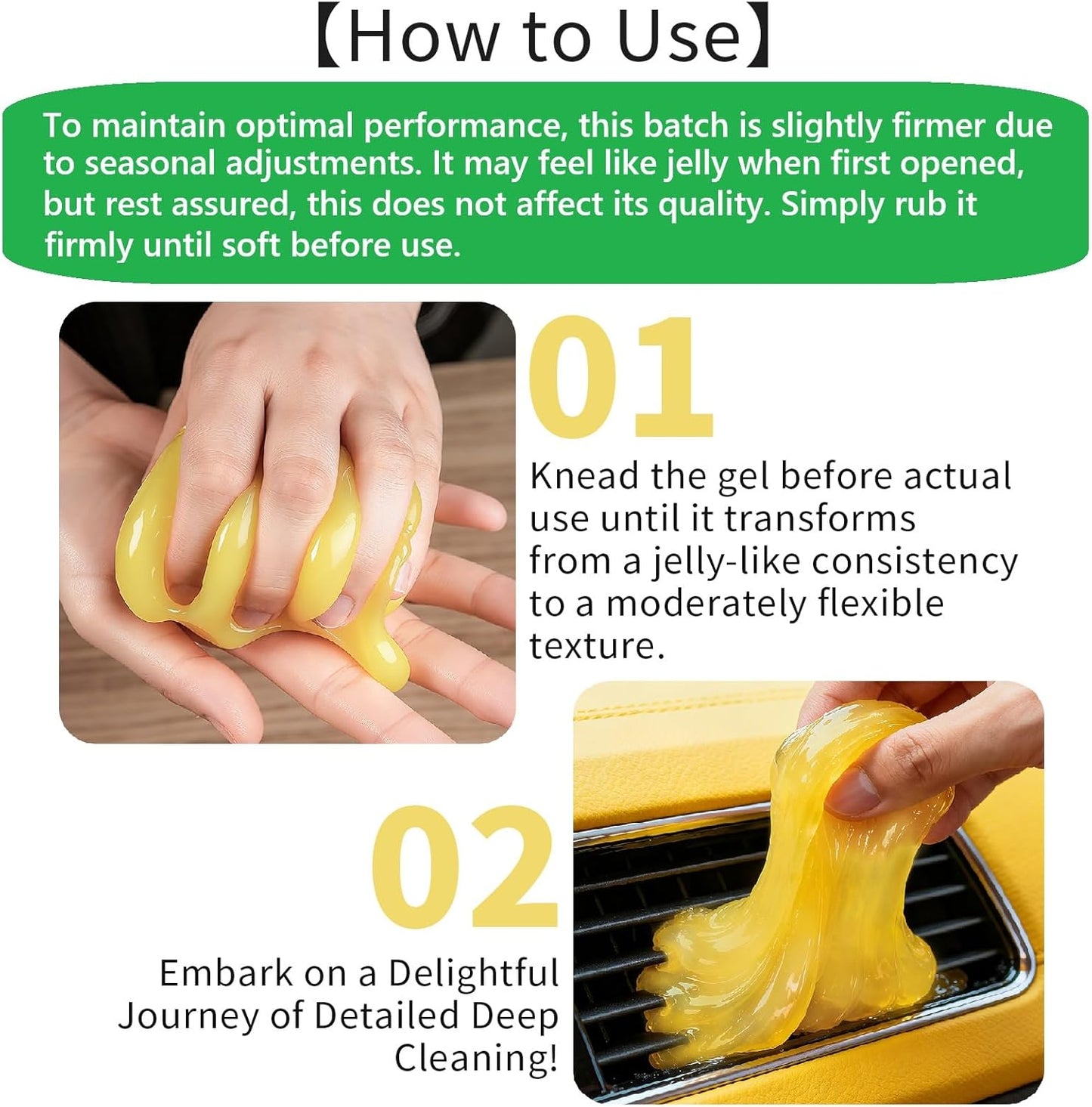 ASFSKY Car Cleaning Gel (Fruit Aroma) Cleaning Putty Universal Dust Cleaning Car Interior Cleaner Keyboard Dust Remover Car Slime Gifts for Men Women Girl（4 Pack）