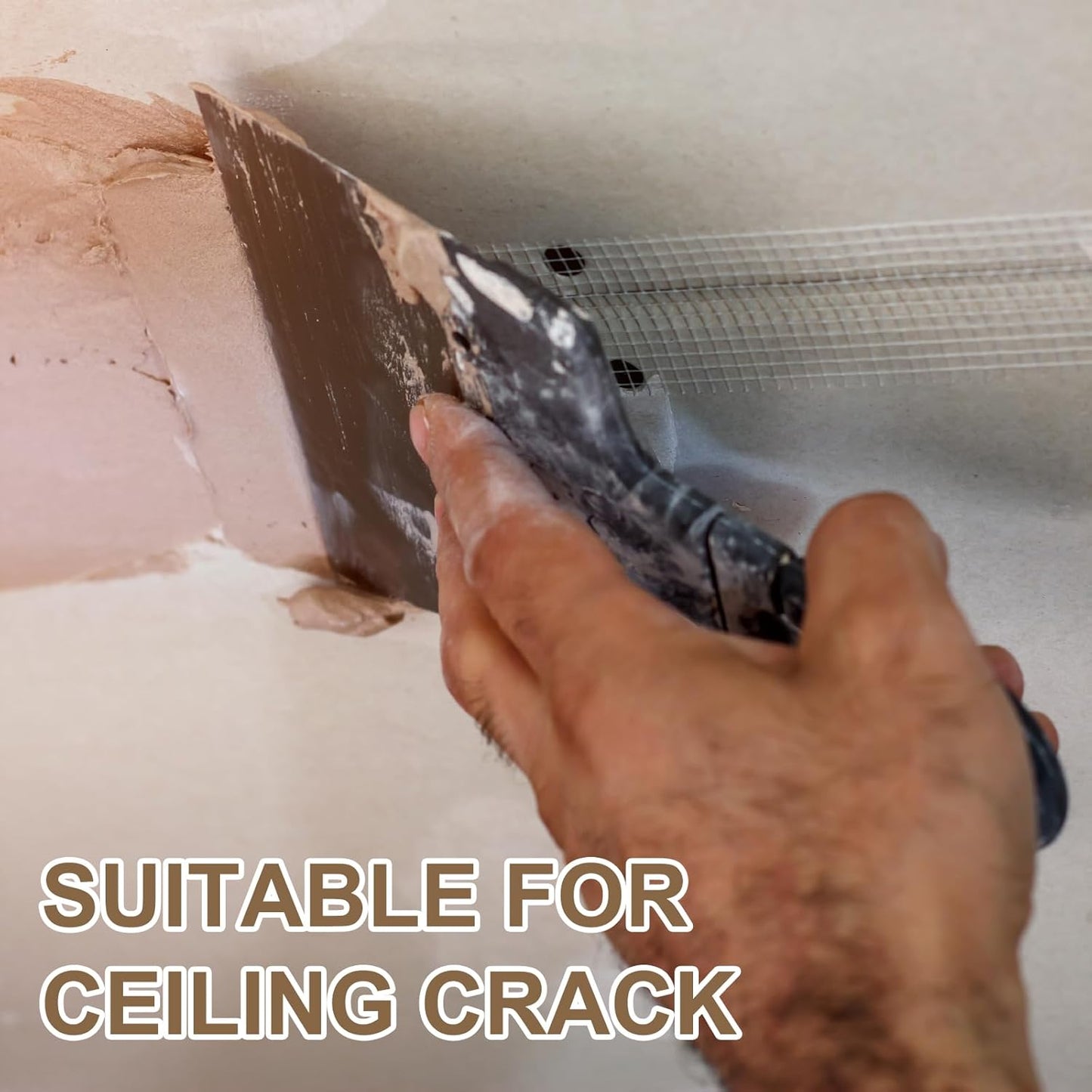 PATIKIL Drywall Repair Mesh Tape, 8 inch x 82 ft Fiberglass Repair Patch Self-Adhesive Dry Wall Joint Tape 12 Mesh Wall Hole Crack and Seam Patch, White