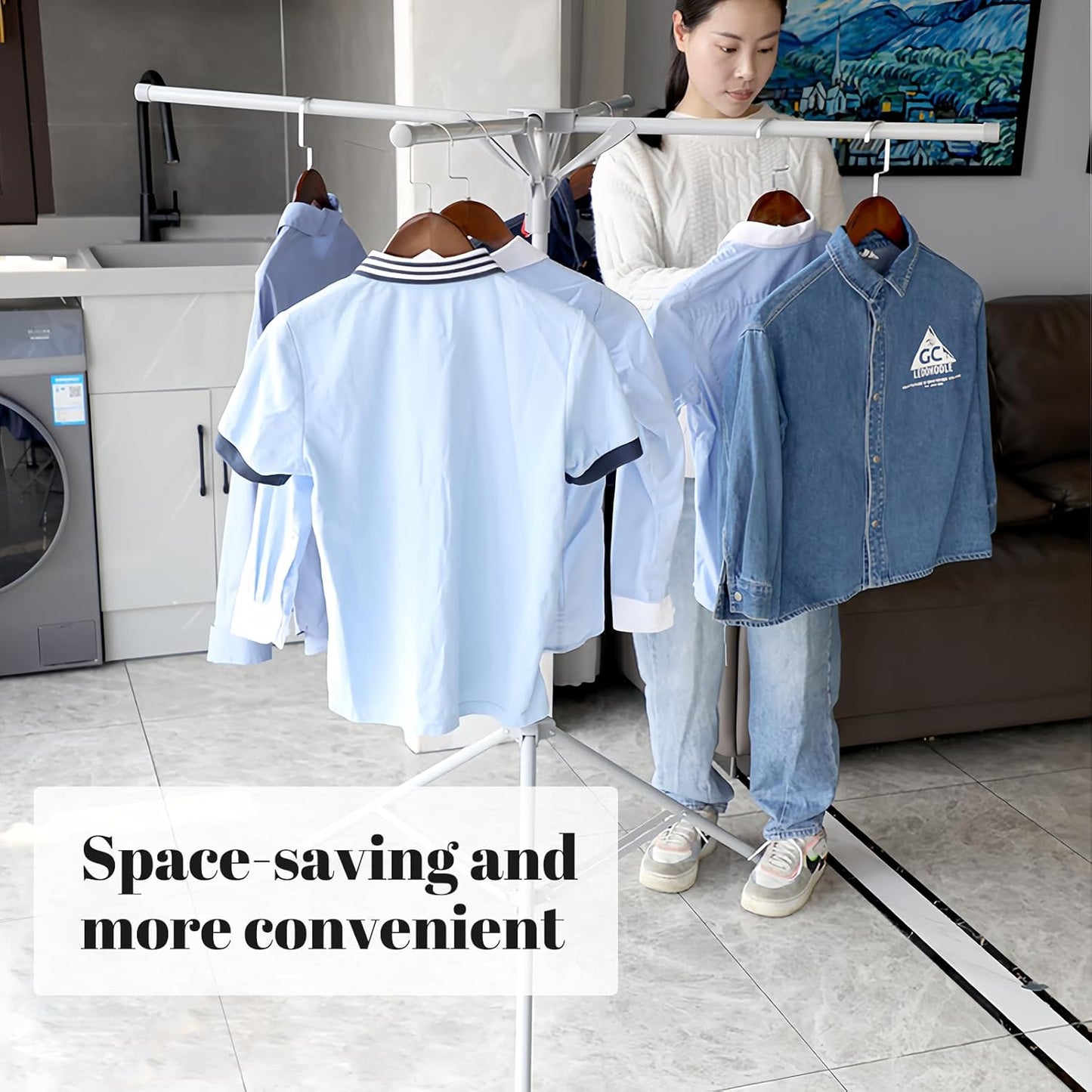 Clothes Drying Rack Foldable & Collapsible Drying Racks Large Capacity Space Saving Indoor Drying Rack for Bedroom,Balcony,Laundry for Indoor/Outdoor