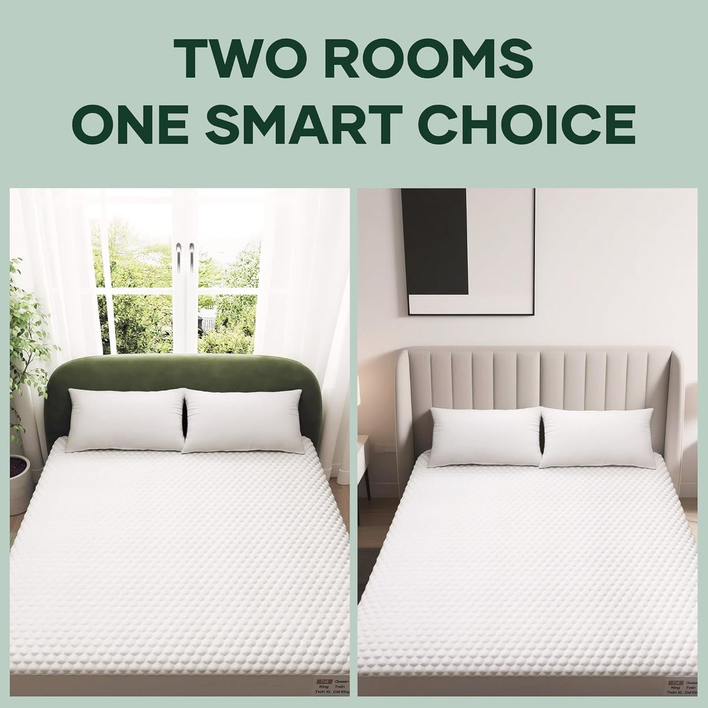 OhGeni 100% Waterproof Twin-2 Pack Mattress Protector, Fitted Sheet with Stretchable Pockets, Deep Sleep Noiseless Soft. Breathable Cooling Hypoallergenic Material, Bed Cover for Mattress