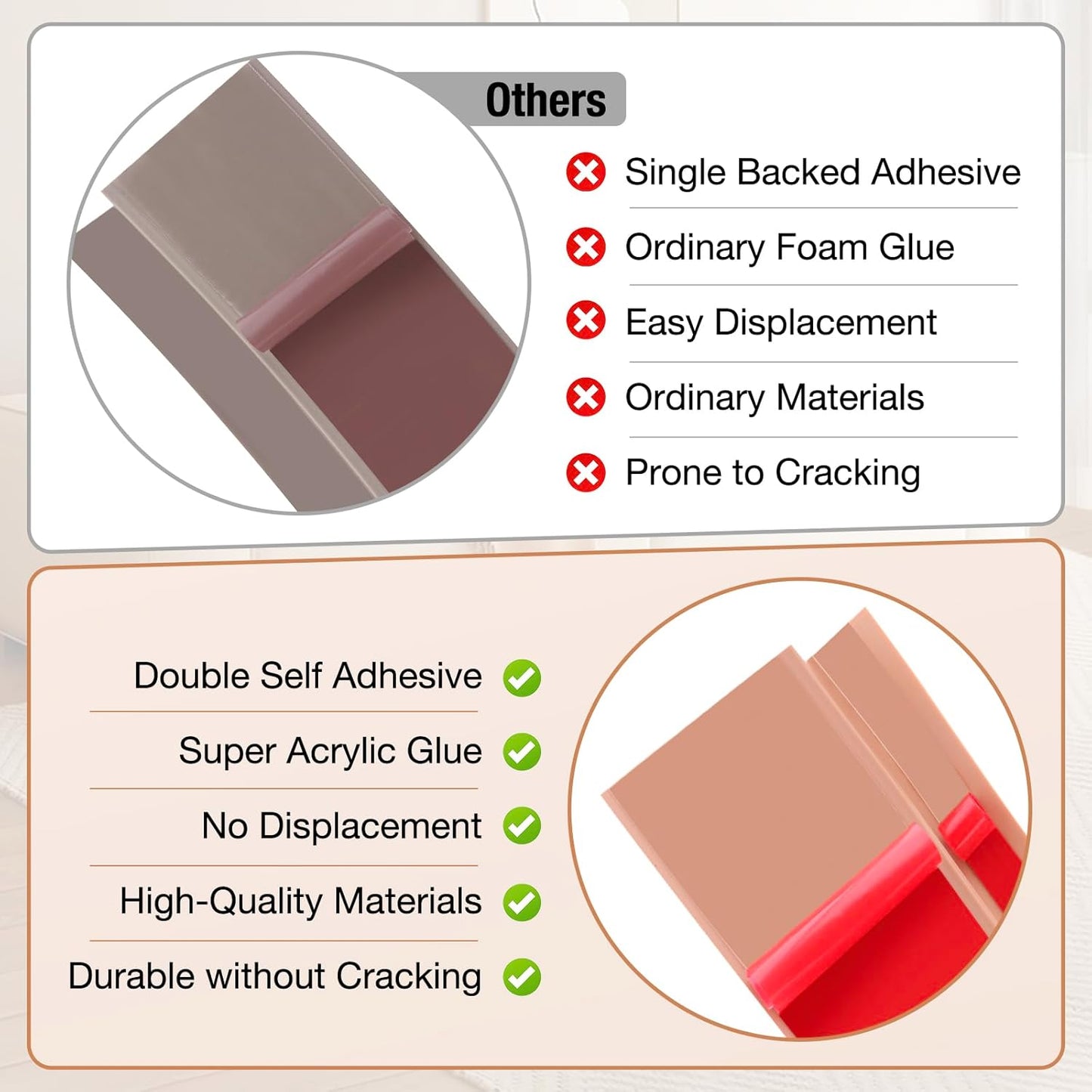 Floor Transition Strip Self Adhesive Vinyl Door Threshold for Doorways Carpet Edging Trim Overlap Edge Reducer for Laminate Floor, Carpet, Tile (Smoked Brown Wood Grain, 2/5" to 3/5", 10Ft)