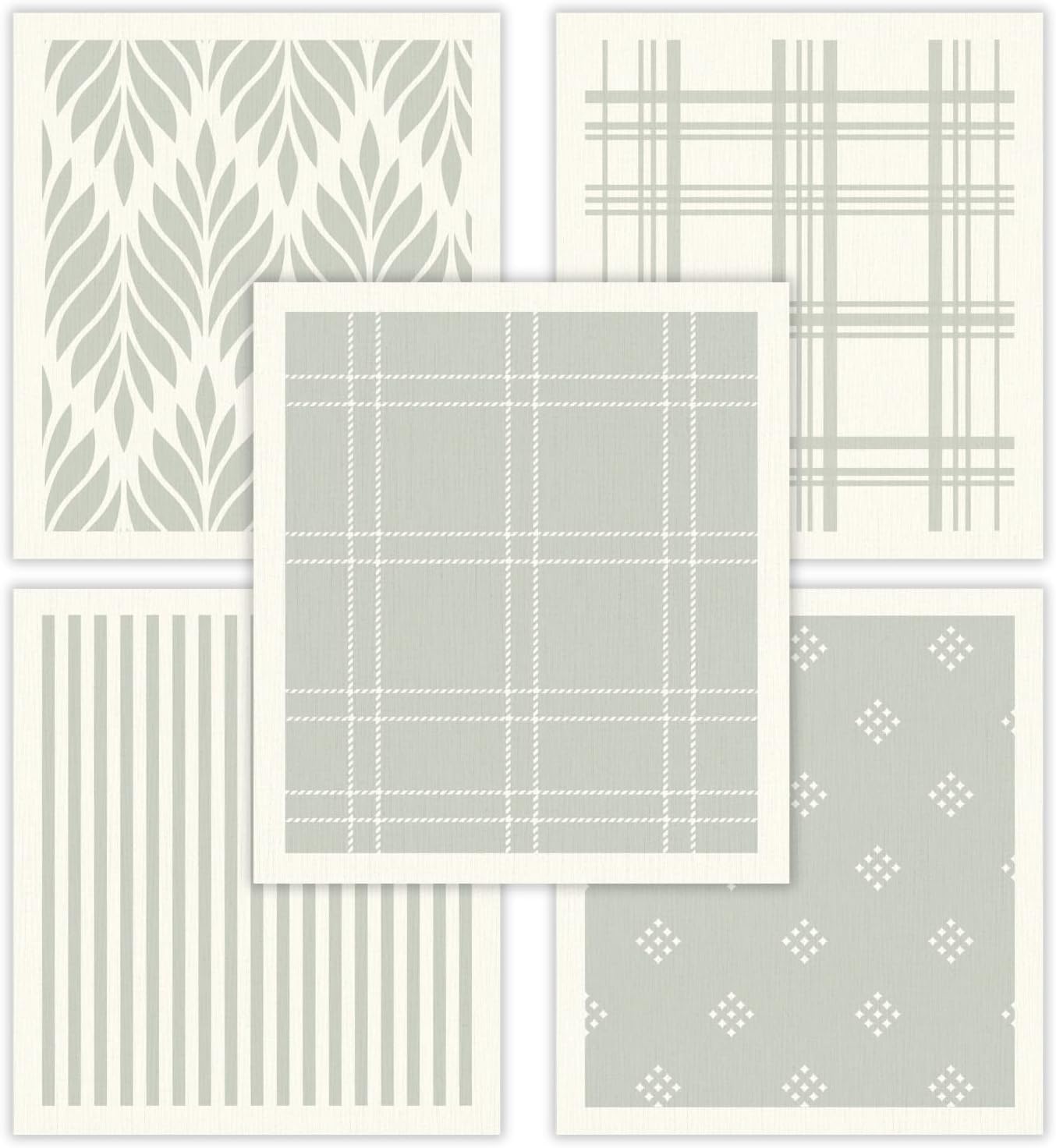 HALL & PERRY Swedish Dishcloths for Kitchen, 5-Pack, Reusable Cellulose Sponge Cloths for Kitchen & Cleaning – Eco-Friendly, Ultra-Absorbent, Quick-Drying (Sage Green)