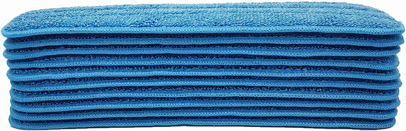 10 Pack Microfiber Spray Mop Replacement Heads for Wet/Dry Mops Floor Cleaning Pads Compatible with Bona Floor Care System