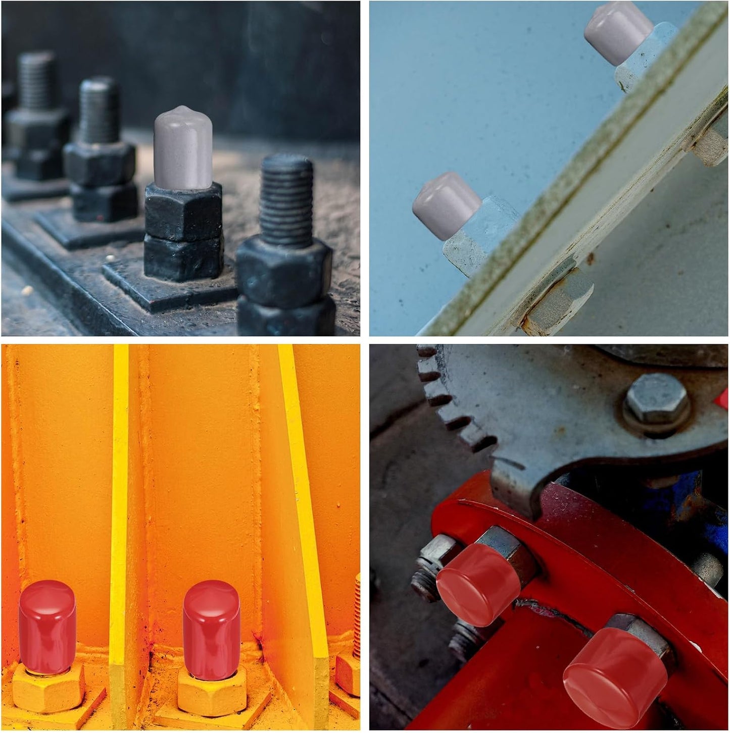 uxcell 20pcs Rubber End Caps 35mm ID Vinyl PVC Round Tube Bolt Cap Cover Screw Thread Protectors Clear