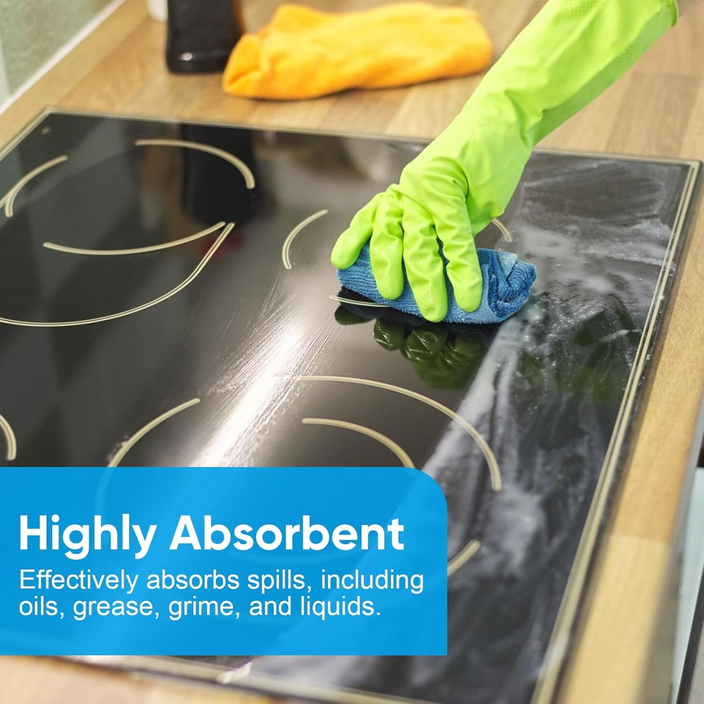 Microfiber Cleaning Cloth, 50 Sheets Shop Towels Commercial Grade Washcloths Lint-Free Clean Rags Bulk Towels for Cars Mechanic Restaurant Garage Housekeeping, 11.5"x 11.5", Blue