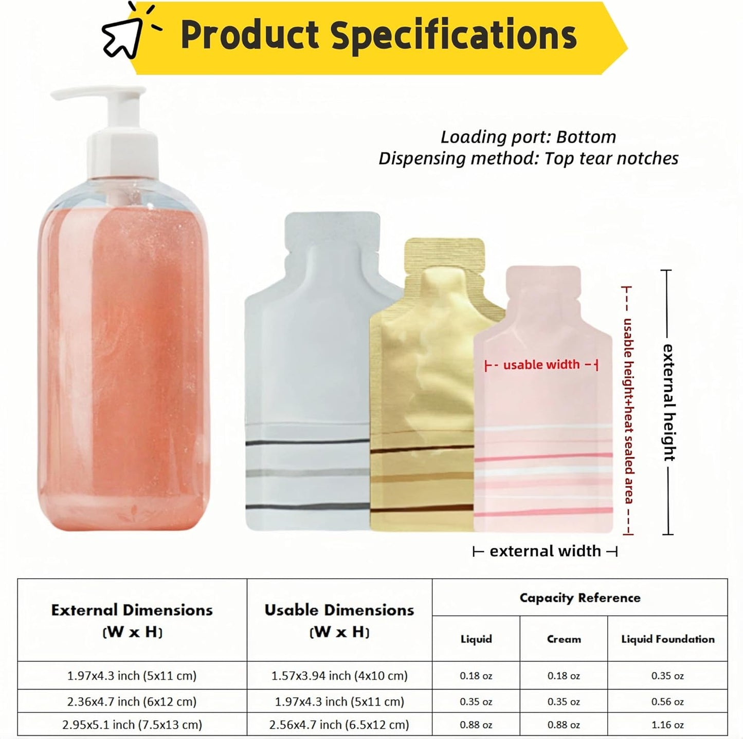 100 Pack 2.95x5.1 inch Heat Seal Sample Mylar Packets for Portable Travel Toiletries Empty Disposable Liquid Shampoo Pouch Single Serving Coffee Powder Condiments Food Storage (Pink)