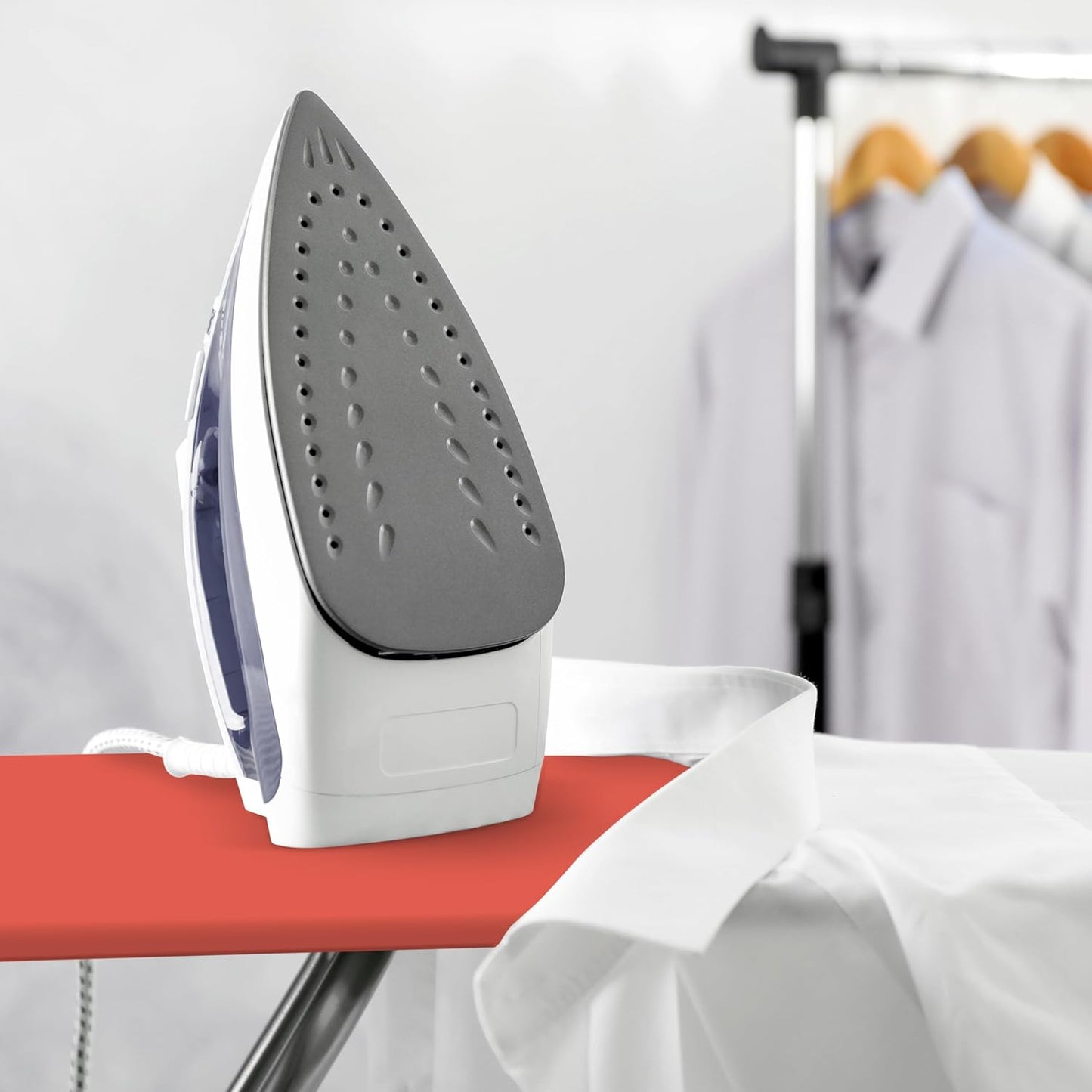 Extra Thick Ironing Board Covers with Pad Standard Size 15x54, Heat Reflective Full Scorch Resistant Padding, Snug Fit Non-Slip Nose Pocket Fastener Straps Elastic Edges, Orange