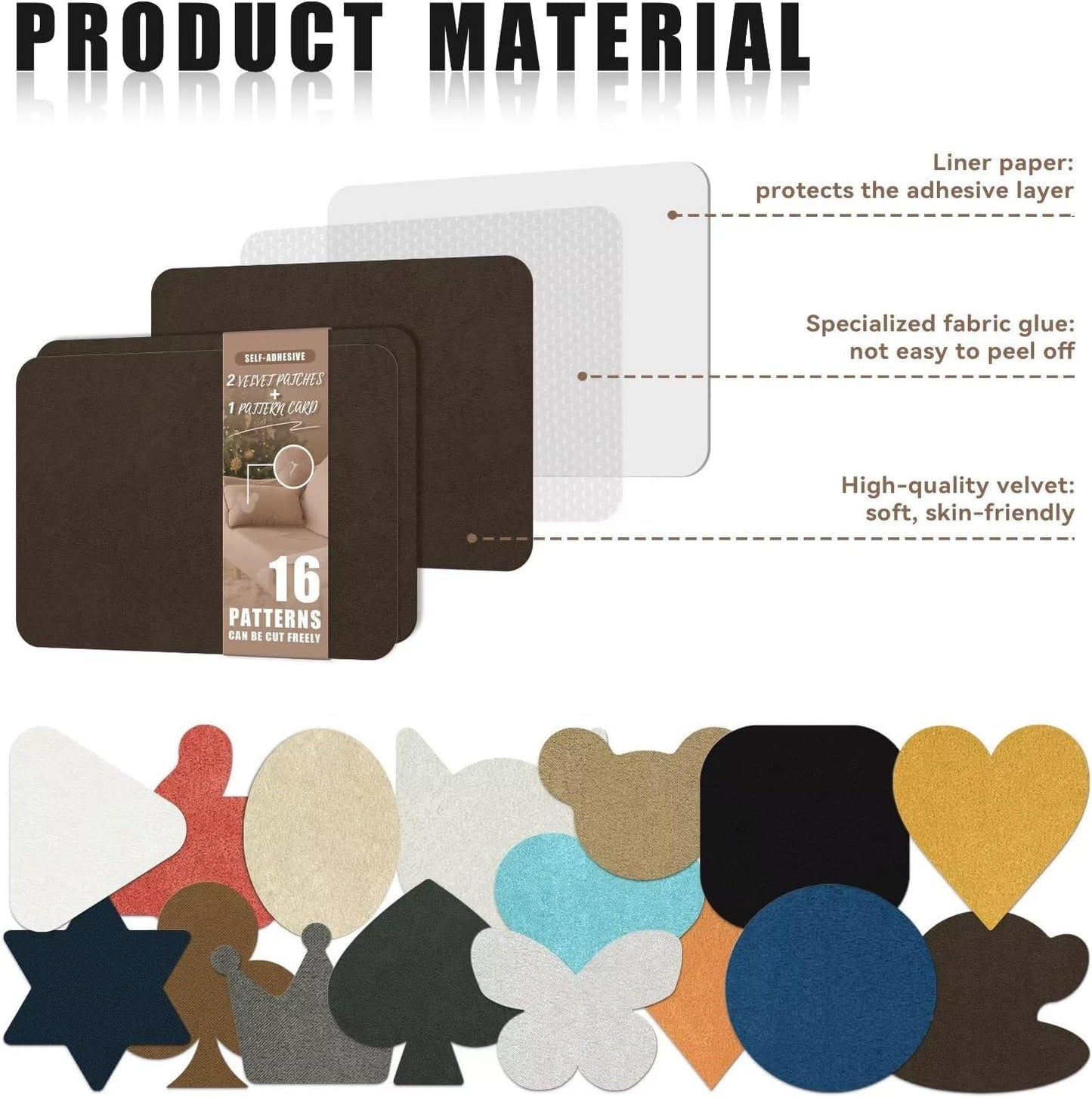 Azobur Fabric Couch Repair Patch 8.3 x 11 inches,Self-Adhesive Fabric Repair Patch for Furniture,Handbag,Sofa,Car Seats-(Blue)