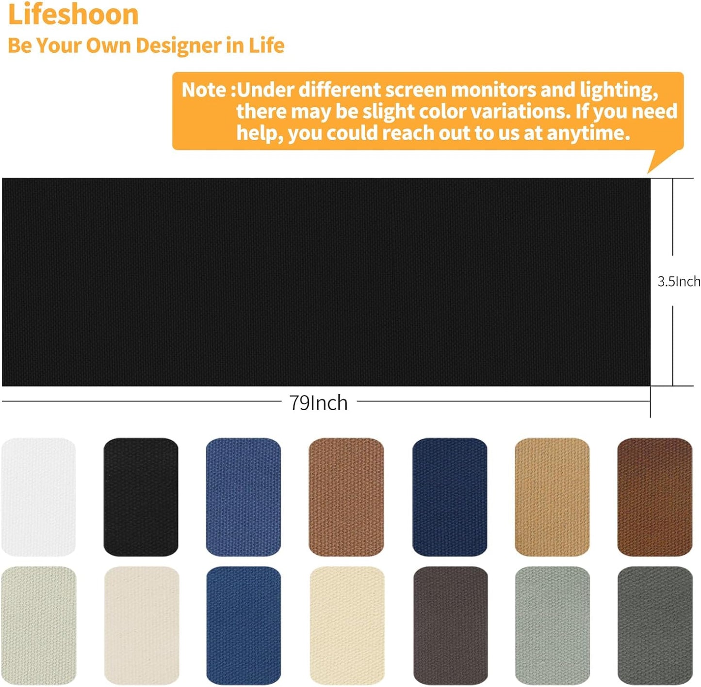 Fabric Repair Patches, Canvas Self-Adhesive Fabric Patches Tape Durable, DIY Large Canvas Repair for Sofa, Couches, Furniture, Chair, Clothing （3.5X79 Inch, Dark Grey）