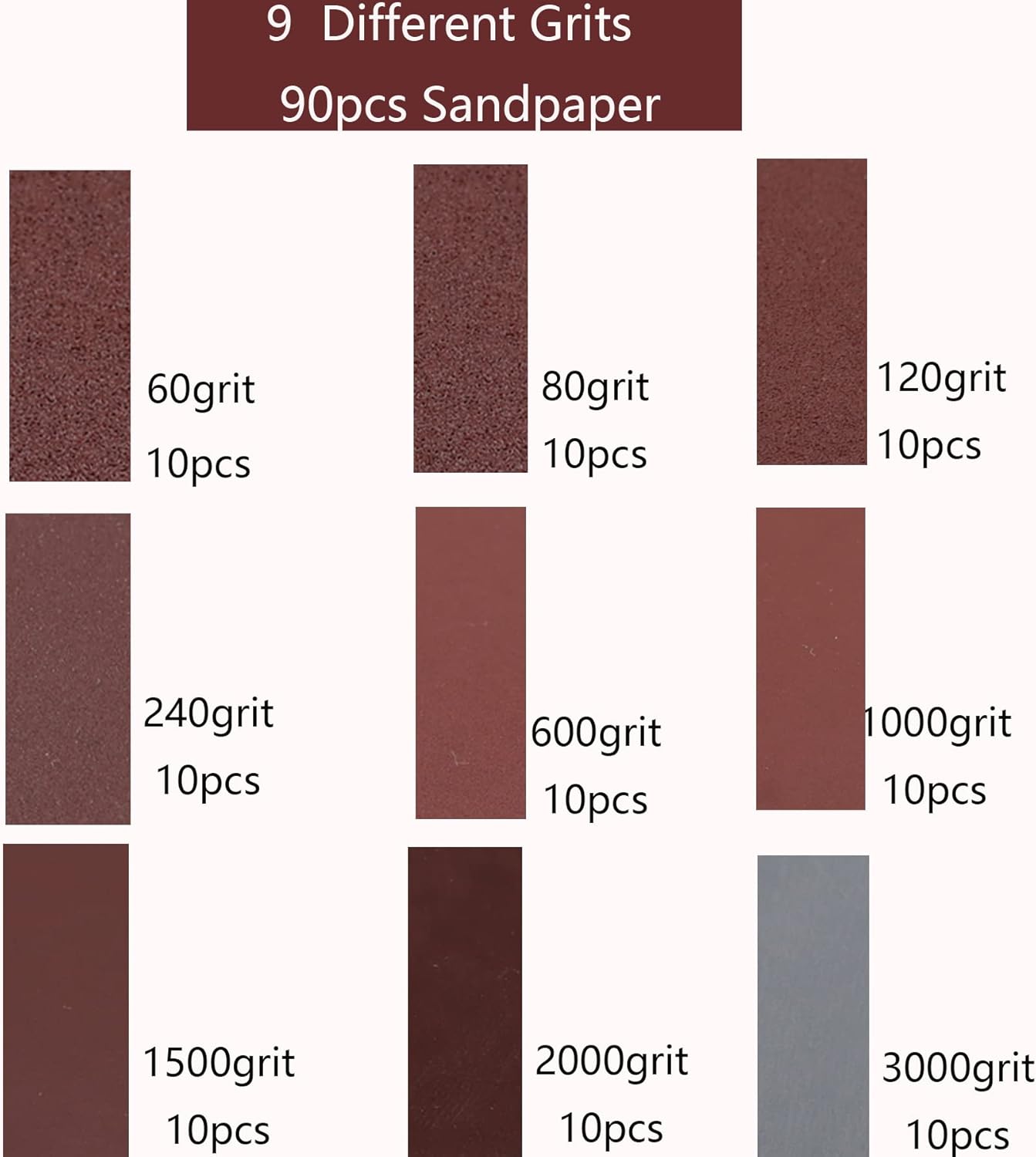 104PCS Car Headlight Restoration Kit - 3Inch Sanding Discs, Wool & Sponge Buffing Pads, Interface Pad for Car Washing, Cleaning, Waxing