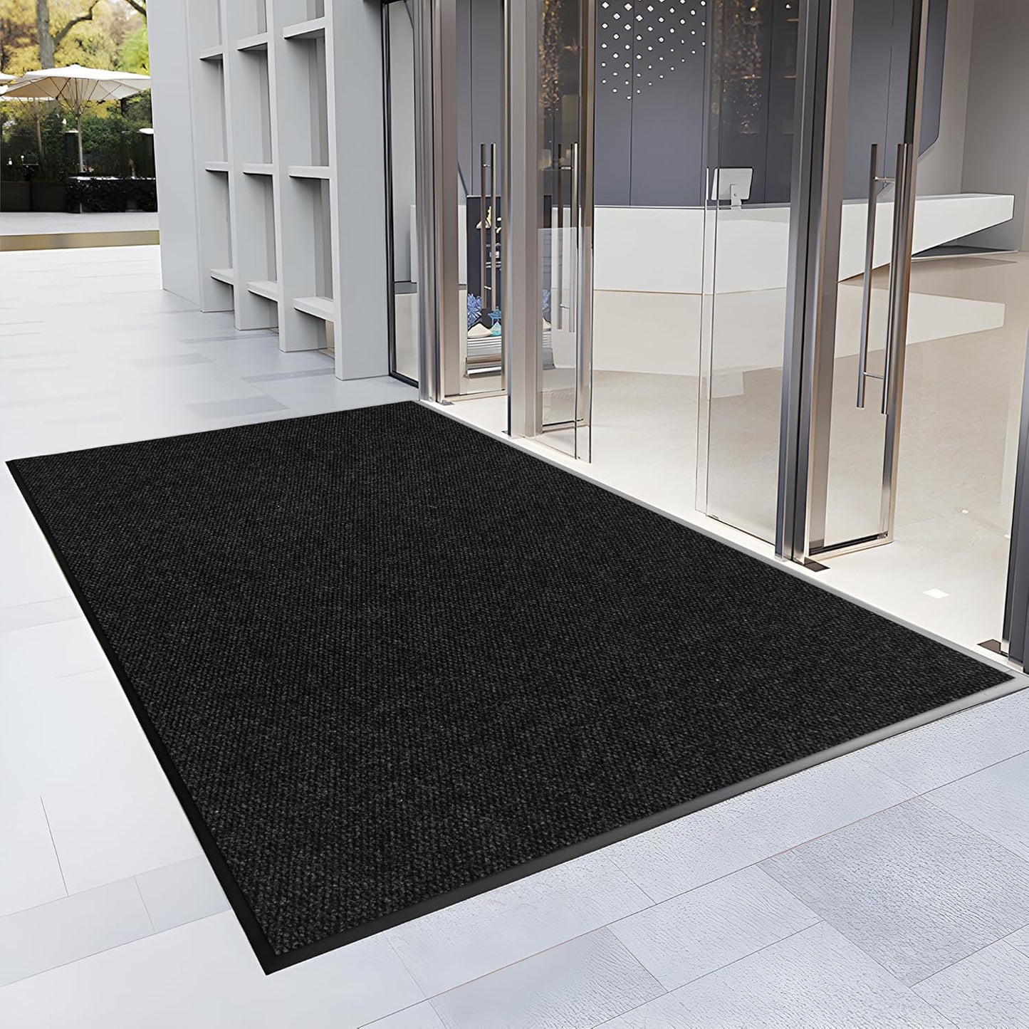3′ x 62′ Front Door Mat Indoor Outdoor Entrance, Commercial Floor Mat Heavy Duty Dirt Trapper Entryway Doormat, Custom Size Non Slip Rubber Backing Welcome mat, Door Mat for High Traffic Area