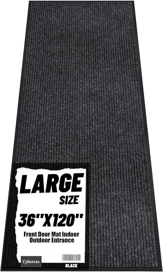 Front Door Mat Indoor Outdoor Entrance, 36" x 120" Dirt Resistant and Absorbent Door Mat, TPR Backing Non-Slip Doormats, Easy to Clean, Low Profile Welcome Floor Mat for Outside Entry