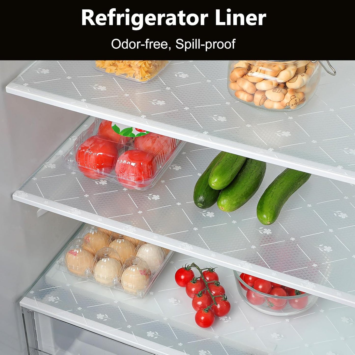 INNOLITES Shelf Liners for Kitchen Cabinets, Non Adhesive Drawer Cabinet Liner, Waterproof Oil-Proof Non-Slip Shelf Liner for Kitchen Pantry Refrigerator 23.6" x 118"