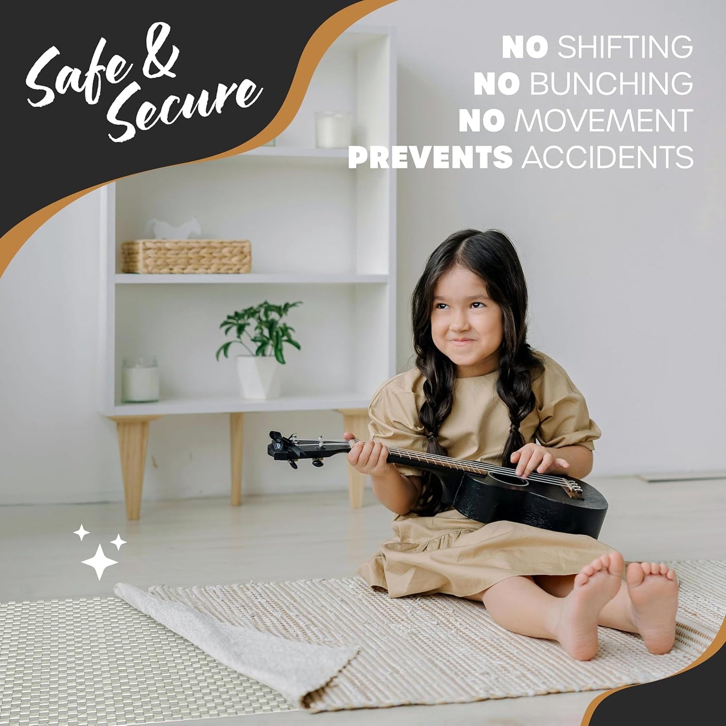 Nevlers 3x60 Ft. White Nonslip Rug Gripper Roll for Hallway Rugs & Runners| No Slip Rug Grip Rug Pad for Hard Surface Floors|Open-Weave PVC Under Rug Non Slip Pad | Carpet Grippers for Hardwood Floors