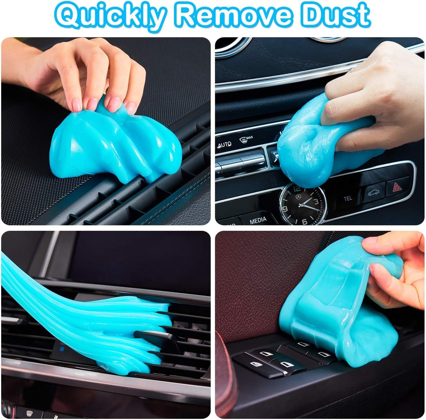 PULIDIKI Car Cleaning Gel Car Clean Putty, Universal Car Interior Cleaner Slime, Perfect Cleaning Kit Supplies, Auto Detailing Tools Accessories, Dust Remover Gifts for Men Women