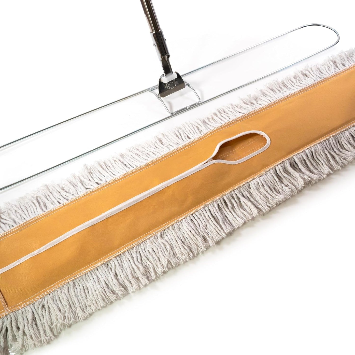 Commercial Dust Mop – 48” Floor Sweeper for Tiles, Hardwood, and Laminate Floors, with Aluminum Broom Handle, Reusable Duster Head - Complete with Cleaning Cloth