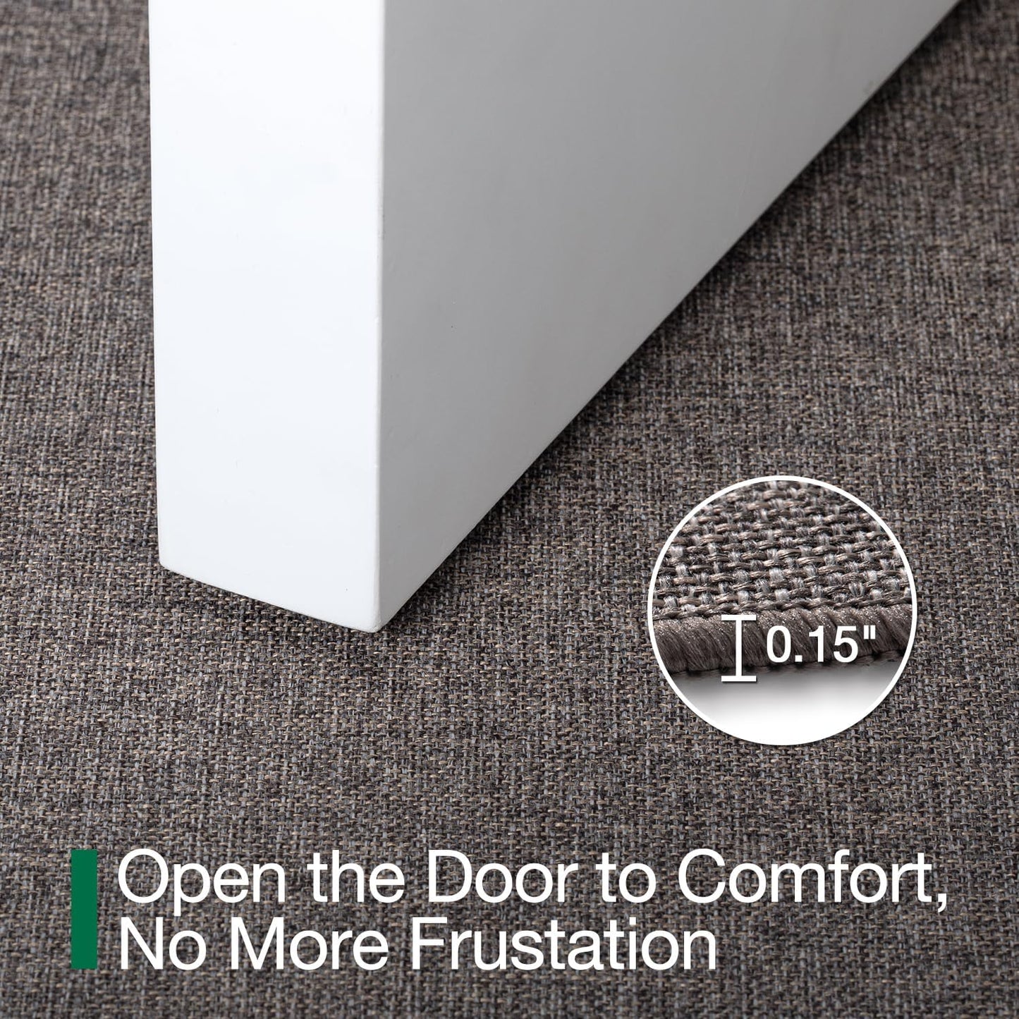 LUMI Ultra Thin Door Mat for Entryway,36"x59" Low Profile Non Slip Rubber Backing Indoor Doormat, Easy Clean Welcome Entrance Mat for Inside House, Patio, Brown