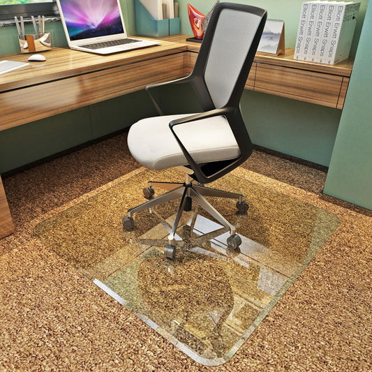 Exclusive Beveled Edge Glass Chair Mat for a Smooth Glide and Easy Roll On/Off by Clearly Innovative, Ultimate Office Chair Mat for Carpet or Hardwood Floor, 36x46