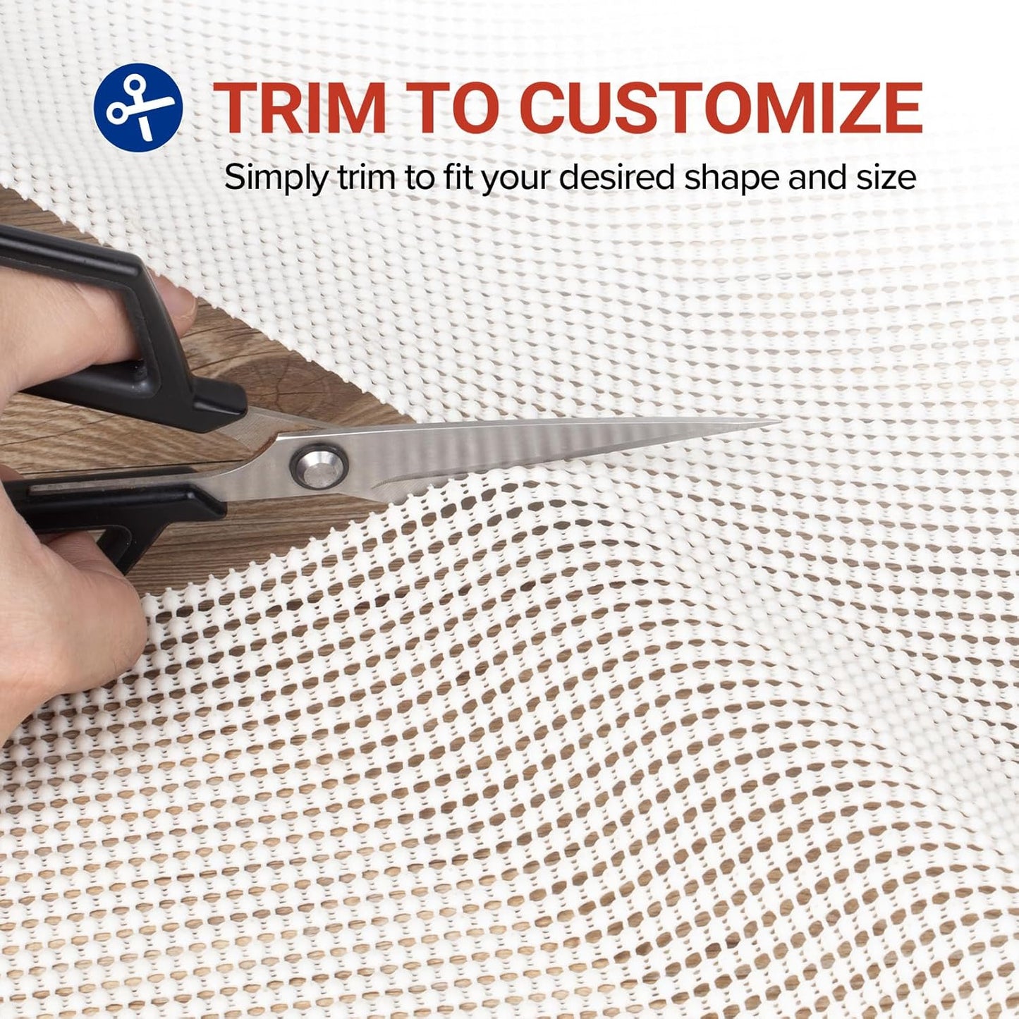 Non-Slip Rug Pad Gripper 7x10 Feet, Anti Skid Mat for Under Area Rugs, Keeps Rugs in Position and Safe, Thick Cushioned Carpet Pad for Hardwood Floors Protection