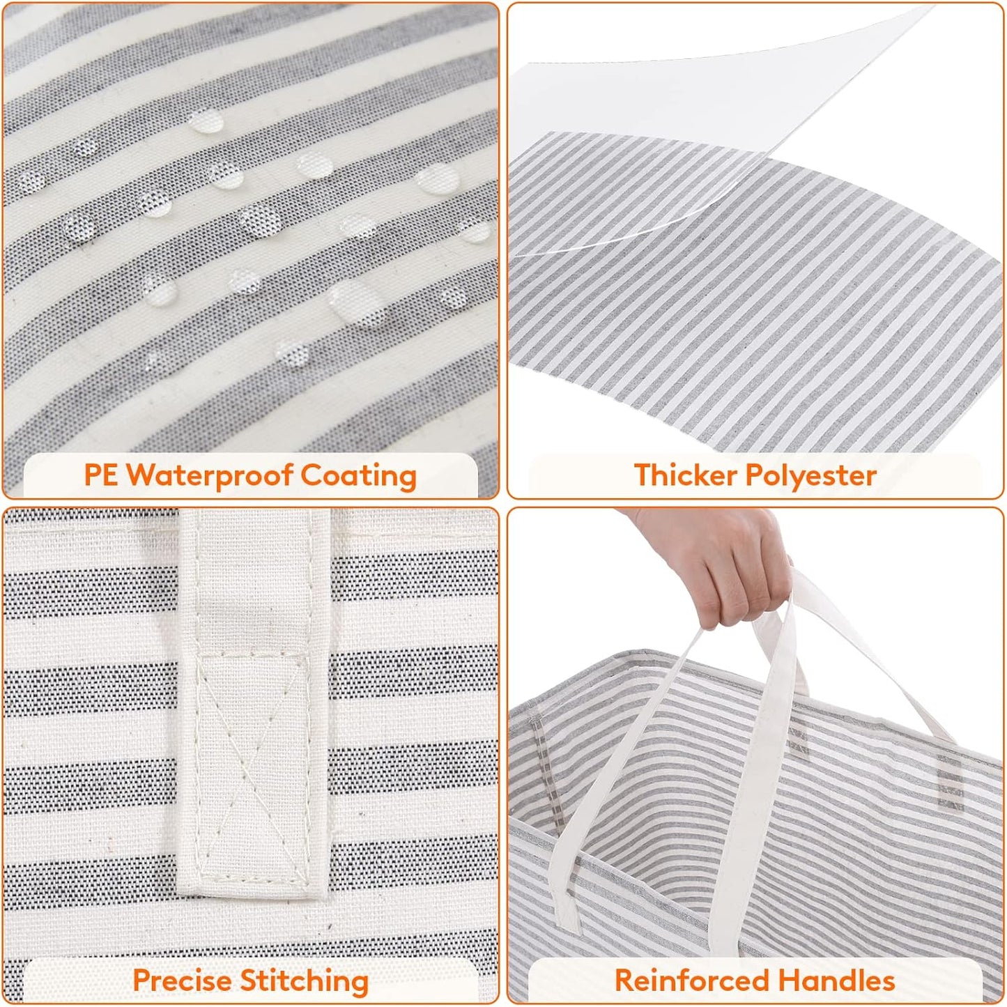 Lifewit Laundry Hamper Large Collapsible Laundry Basket, Freestanding Waterproof Clothes Hamper Storage with Easy Carry Handles for Clothes in Bedroom Bathroom College Dorm for Adults, Gray, 100L