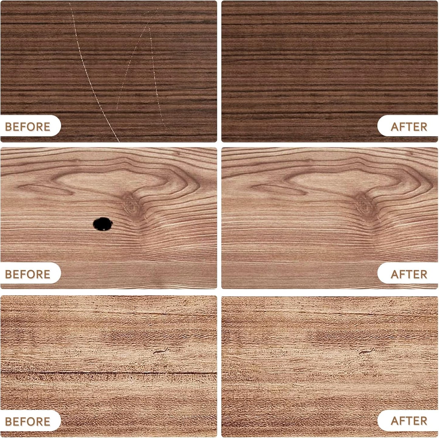 Wood Furniture Repair Kit- 8 Colors Wood Fillers and Touch Up Markers, New Upgrade Wood Repair Kit, Wood Markers for Scratches Stains- Restore Wooden Table, Cabinet, Floors, Door, 20 Sets