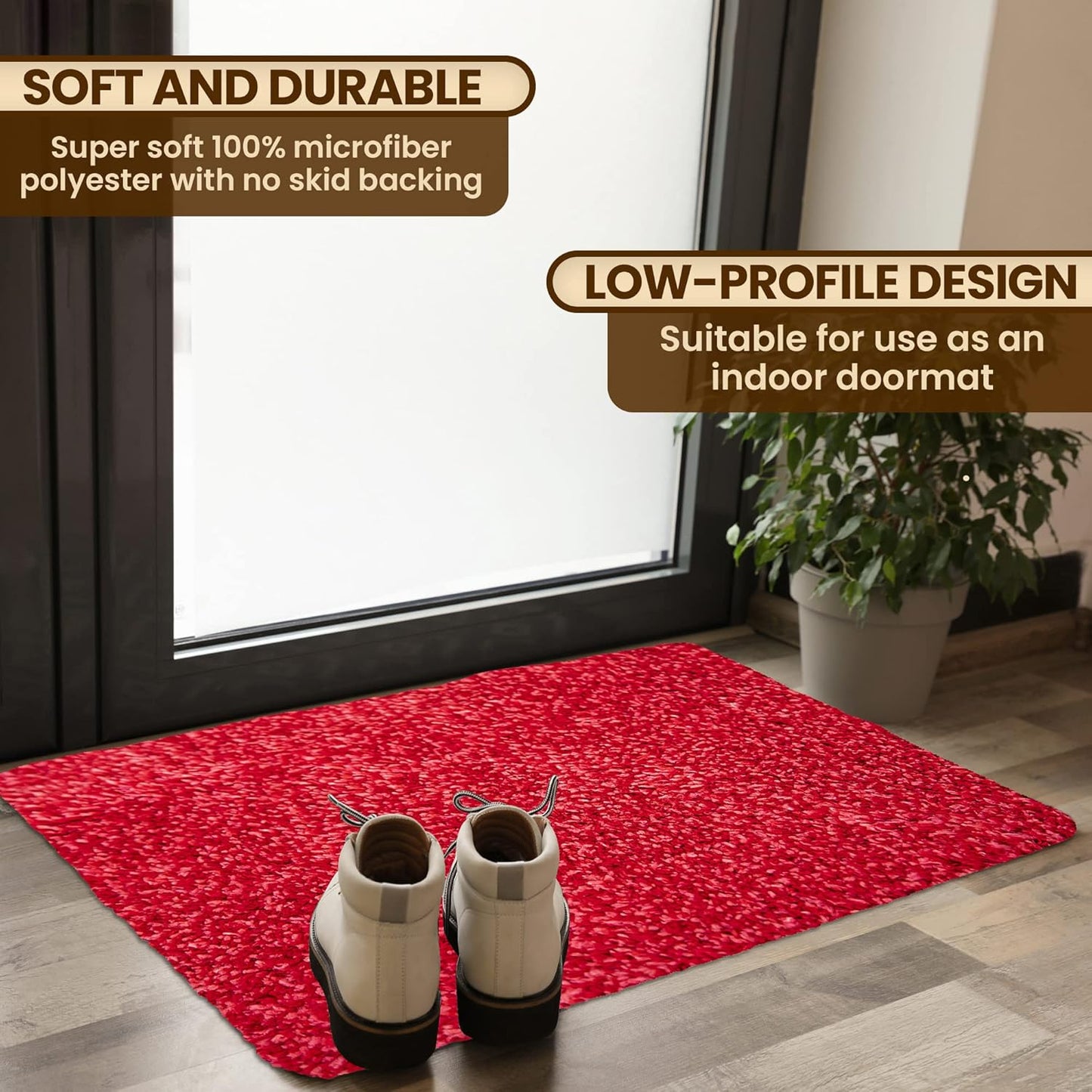 Premium Microfiber Indoor Door Mat – 36"x72" Washable Entry Mat, Non-Slip, Waterproof Backing, Super Absorbent, Low Profile Entryway Doormat for Indoor Entrance