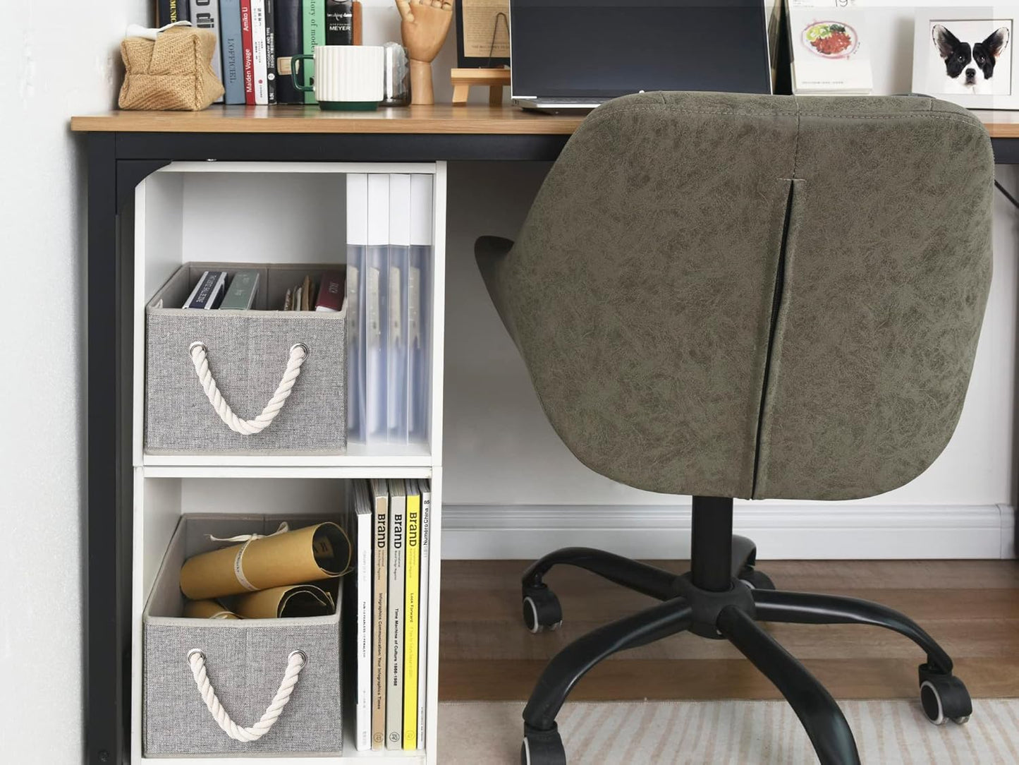 StorageWorks Storage Baskets for Shelves, Foldable Fabric Closet Storage Bins with Handles, Fabric Storage Bins Clothes Organizer, Gray, 3-Pack, Small