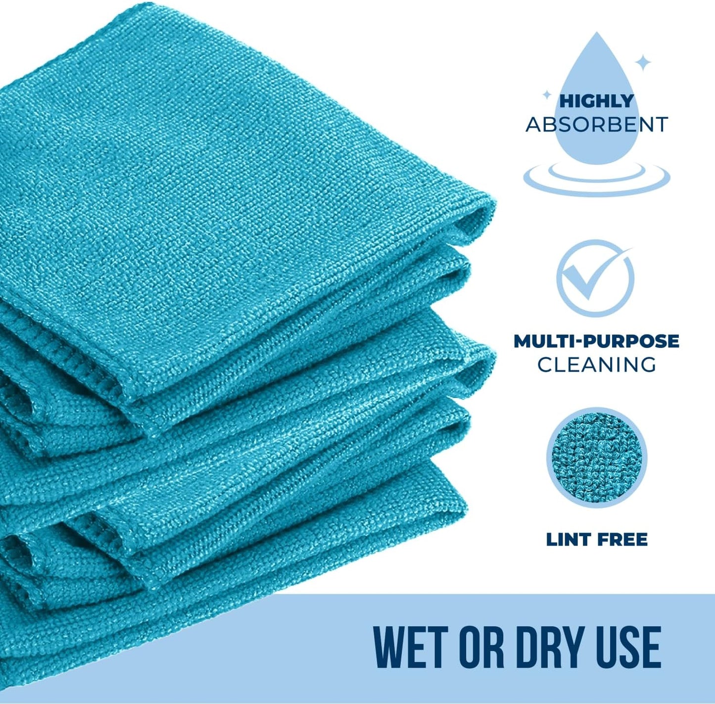 GREEN LIFESTYLE Chamois Cloth, Microfiber Cleaning Cloth 750 Pack, Borderless Towels Cleaning, Car Microfiber Towel, Drying Car Wash Towels (11.5" x 11.5", Multicolor)