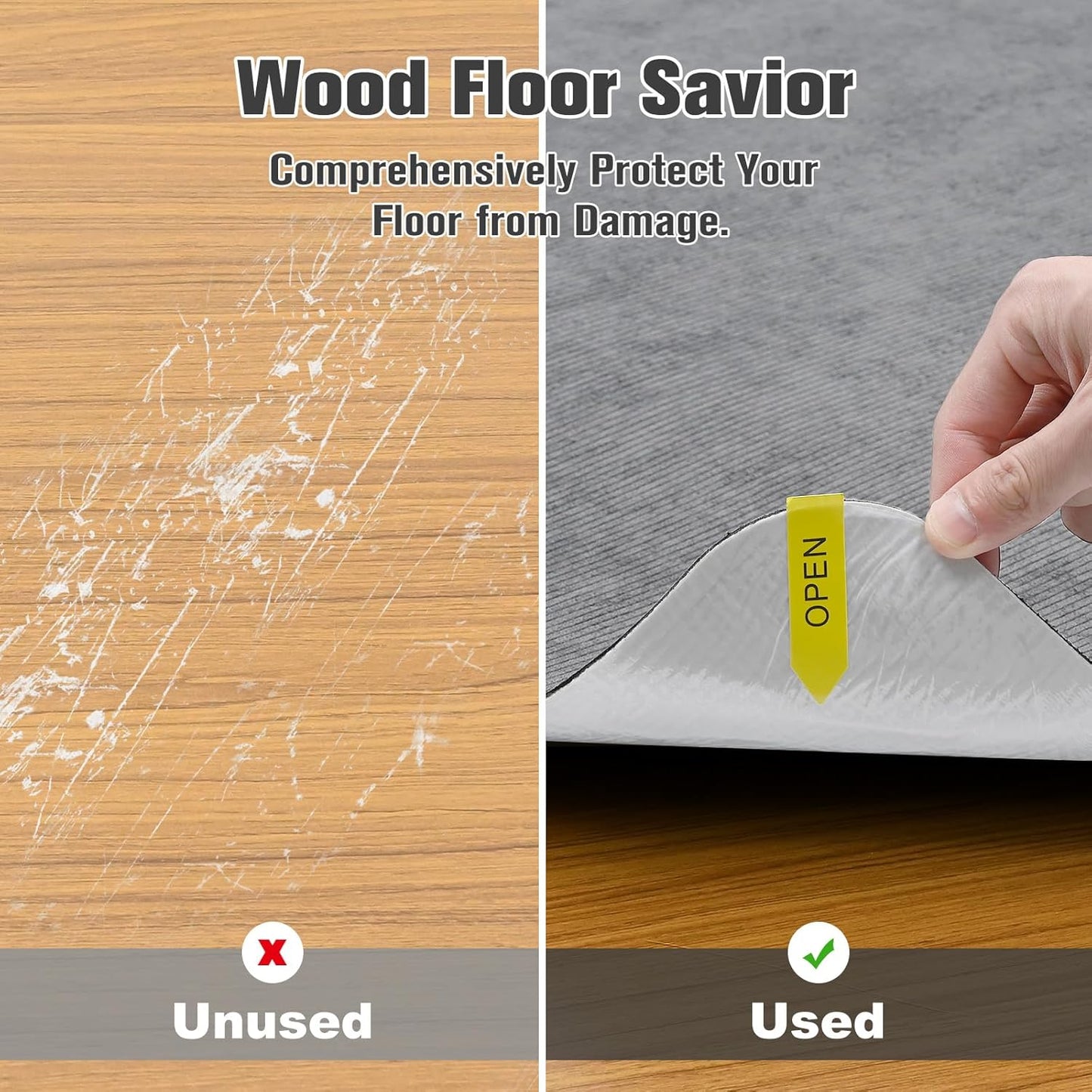 Placoot Desk Chair Mat for Hardwood Floor Corduroy Surface 1/6" Thick 55"x35" Office Chair Mat for Rolling Chairs-100% Large Anti-Slip Backing Under Desk Low-Pile Office Rug Floor Mat for Office/Home