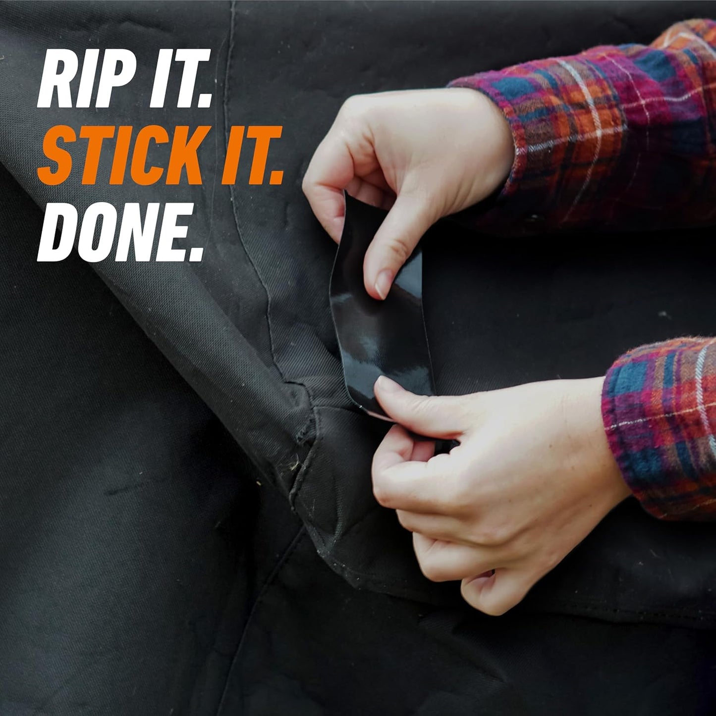 Gorilla All Weather Duct Tape, Black, 1.88" x 25 yd (Pack of 6) - UV and Temperature Resistant Waterproof Tape for Outdoor Repairs