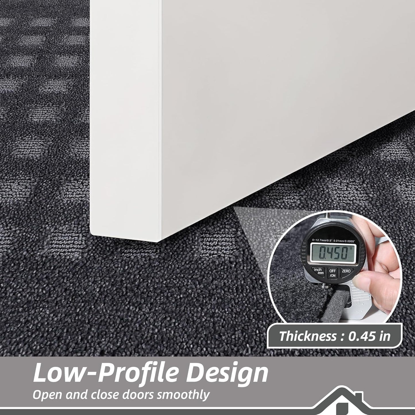 BEQHAUSE Waffle Door Mats Indoor 32"x48", Dog Mat for Muddy Paws Absorbent and Dirt Resist Floor Mats Non-Slip Washable Rugs for Entryway, Welcome Mat for Front Back Door, Muddy Wet Shoes, Dark Grey