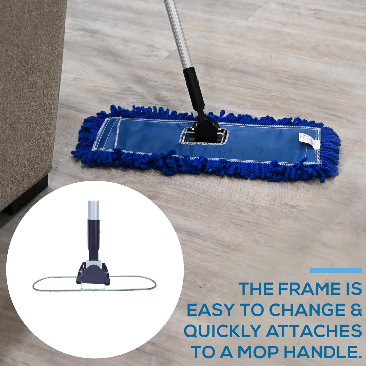 Kleen Handler 18 Inch Commercial Dust Mop Frame (3 Pack)