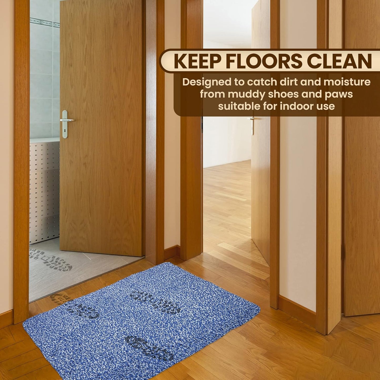 Premium Microfiber Indoor Door Mat – 36"x60" Washable Entry Mat, Non-Slip, Waterproof Backing, Super Absorbent, Low Profile Entryway Doormat for Indoor Entrance