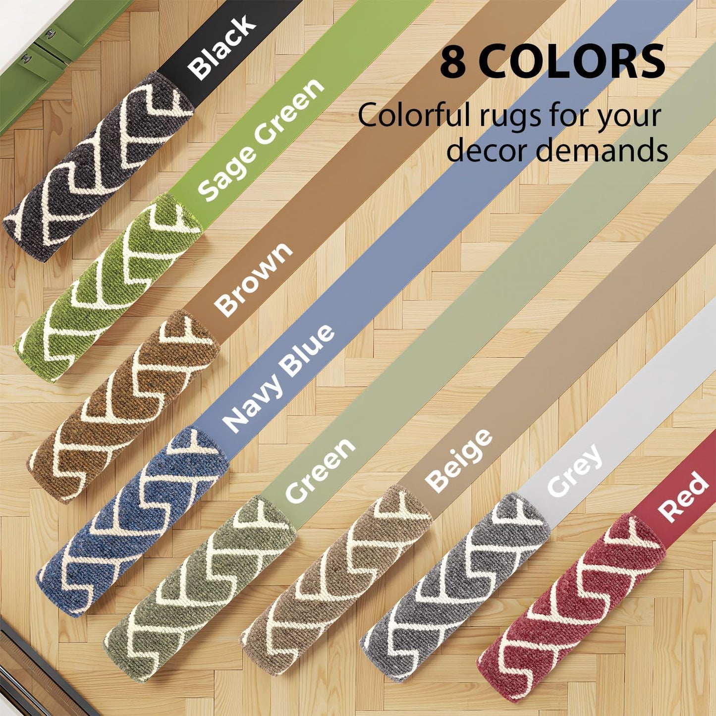 hicorfe Indoor Doormat,Front Back Door Mat Rubber Backing Non Slip Door Mats 20"x59" Absorbent Resist Dirt Entrance Doormat Inside Floor Mats for Entryway Washable Low-Profile(Sage Green)