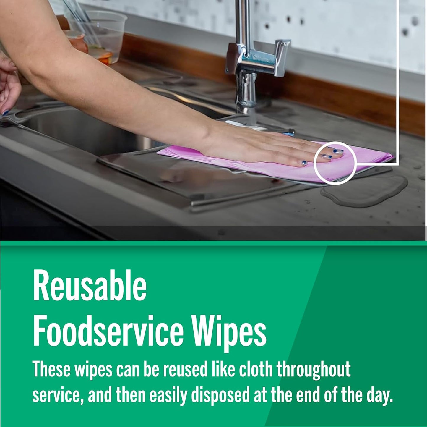 Fresh Towel Foodservice Reusable Paper Towels - 1/4 Fold, 13 x 20 inches - (1 Case of 200) All Purpose Cleaning Towels (Pink Solid)
