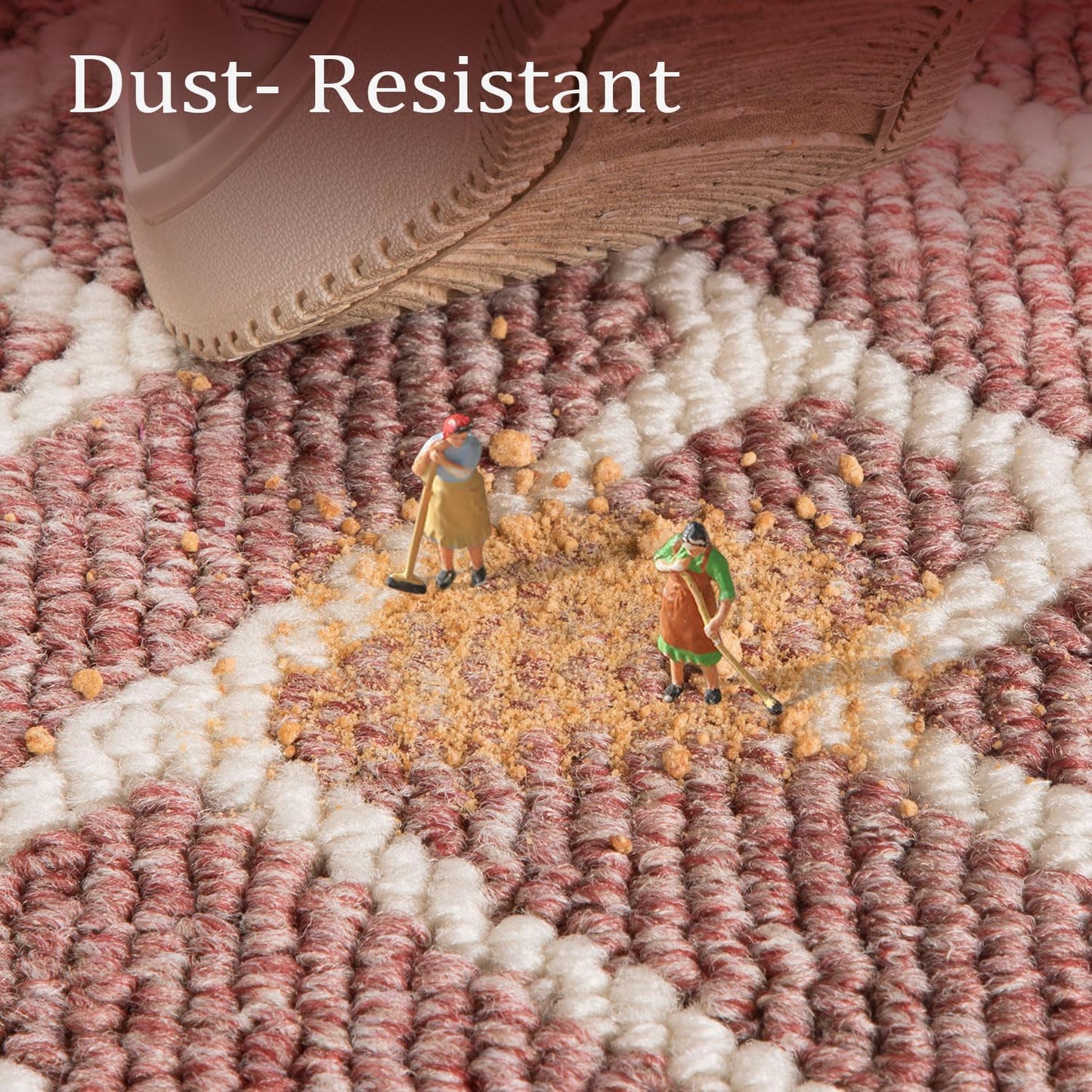 hicorfe Indoor Doormat,Front Back Door Mat Rubber Backing Non Slip Door Mats 36"x59" Absorbent Resist Dirt Entrance Doormat Inside Floor Mats for Entryway Washable Low-Profile(Light Pink)