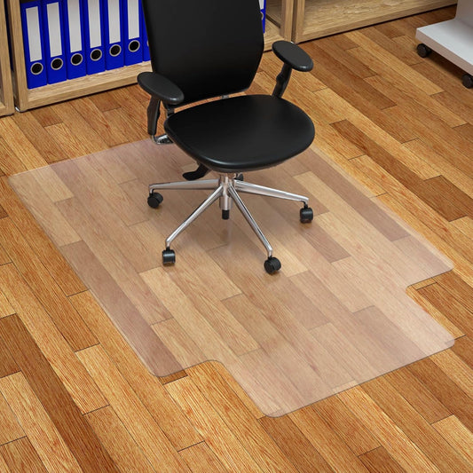 FuturHydro Office Chair Mat for Hardwood Floor, 36" x 48" Clear Computer Chair Mat, Plastic Rolling Chair Mats for Office, Home and Gaming Floors (with Lip)
