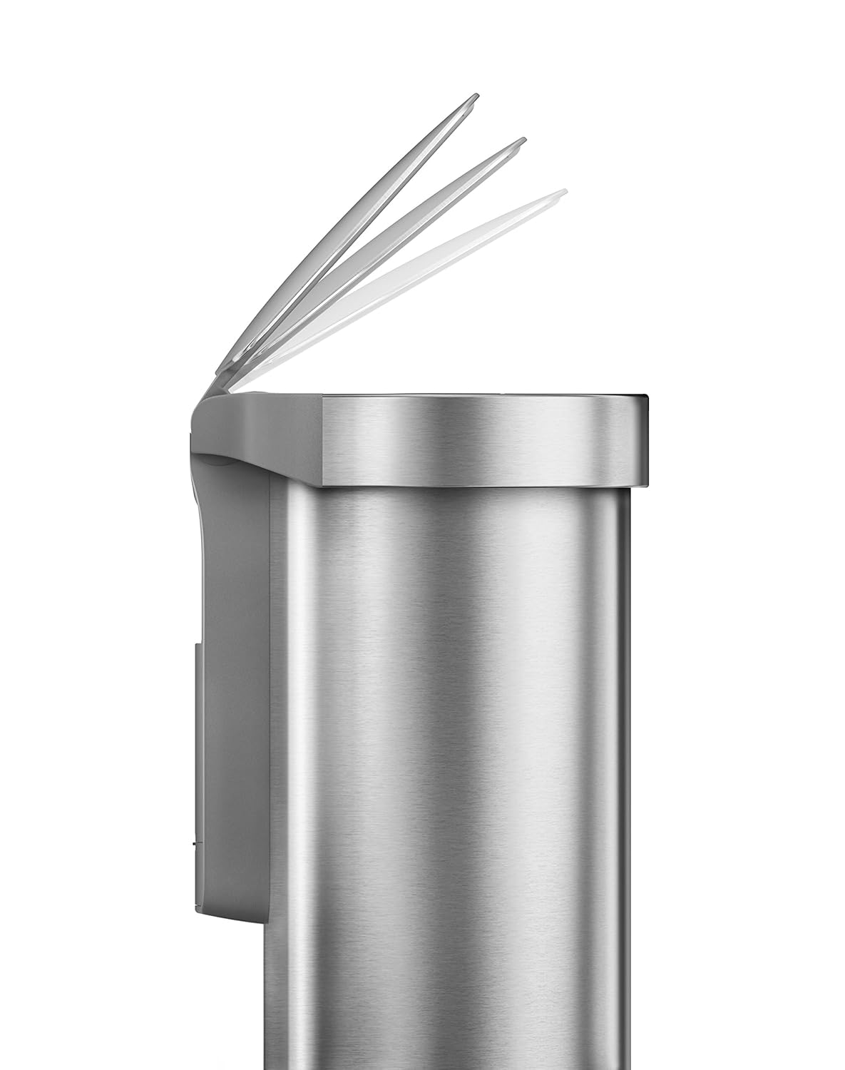simplehuman 45 Liter / 12 Gallon Semi-Round Automatic Sensor Trash Can, Brushed Stainless Steel
