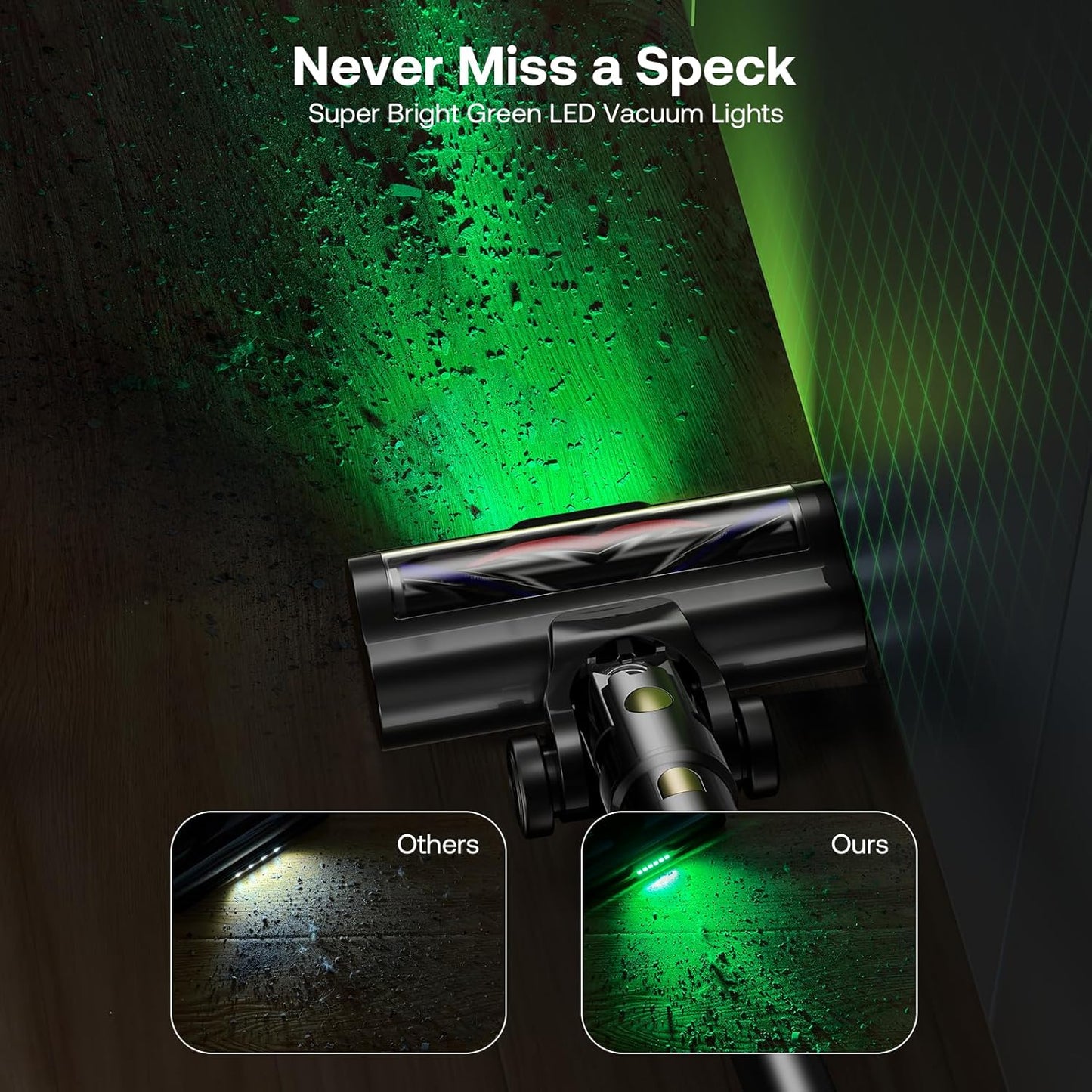 Trucozie Cordless Vacuum Cleaner with Self-Standing, 50 mins Runtime Lightweight Vacuum Cleaner with Powerful Suction, Anti-Tangle Cordless Vacuum Versatile for Hard Floor/Carpet/Pet Hair,Pink