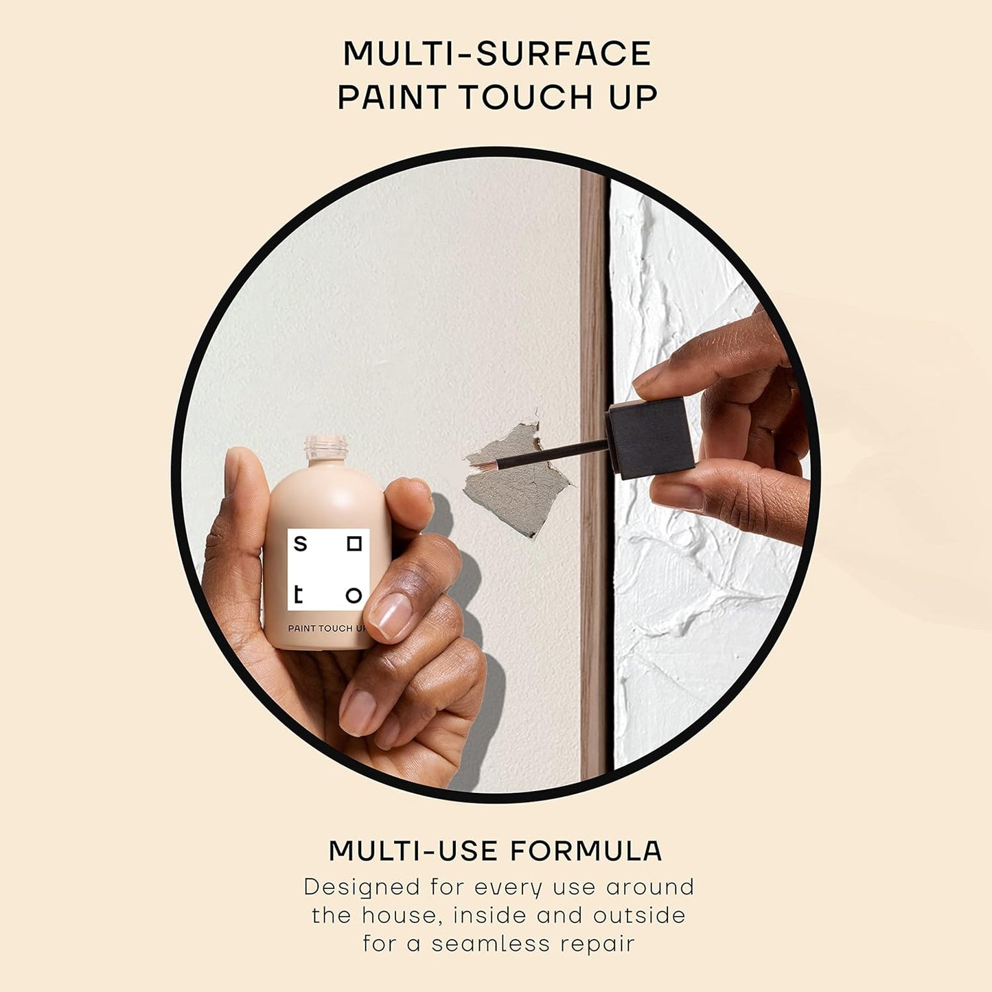 soto Black Paint Touch Up, Multi-Surface, Matte Finish (No. 70 Mars Black) - 1.5 Ounces/45 Milliliters of Scratch Repair for Furniture, Walls, Cabinets, Trim, Doors, Indoor/Outdoor