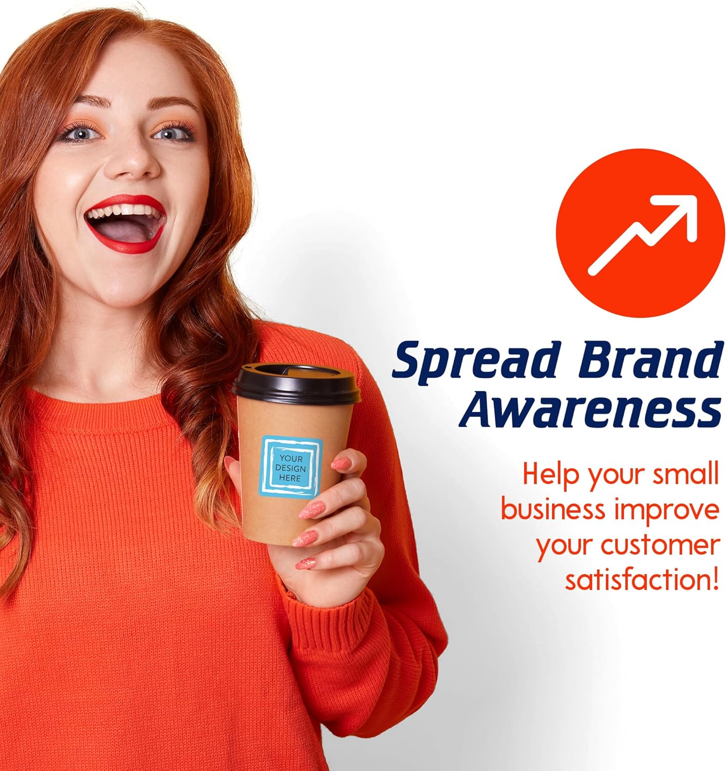 100 Custom Vinyl Stickers - Upload Your own Image, Text, Design, Logo - Personalized Logo Labels for Handmade, Packaging, Bottle, Jars, Candle, Brand Stickers (Blue Swirls, 2x2 Square)