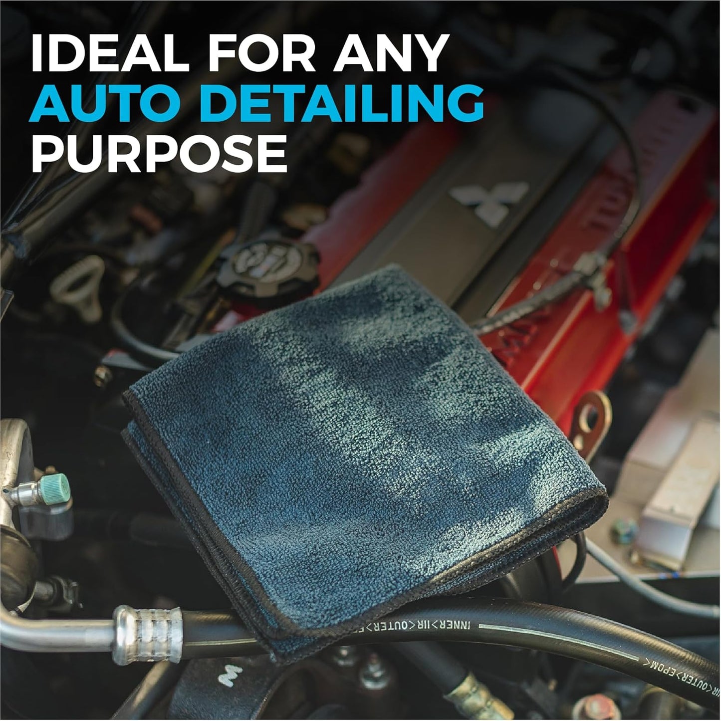 The Rag Company - All-Purpose Microfiber Terry Cleaning Towels - Commercial Grade, Highly Absorbent, Lint-Free, Streak-Free, Kitchens, Bathrooms, Offices, 300gsm, 12in x 12in, Lavender (12-Pack)