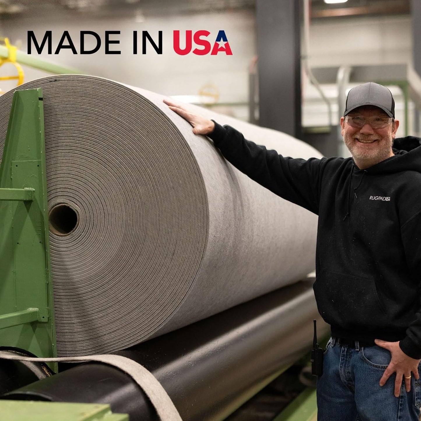 RUGPADUSA - Eco-Plush - 12'x15' - 1/2" Thick - 100% Felt - Luxurious Cushioned Rug Pad - Available in 3 Thicknesses, Many Custom Sizes