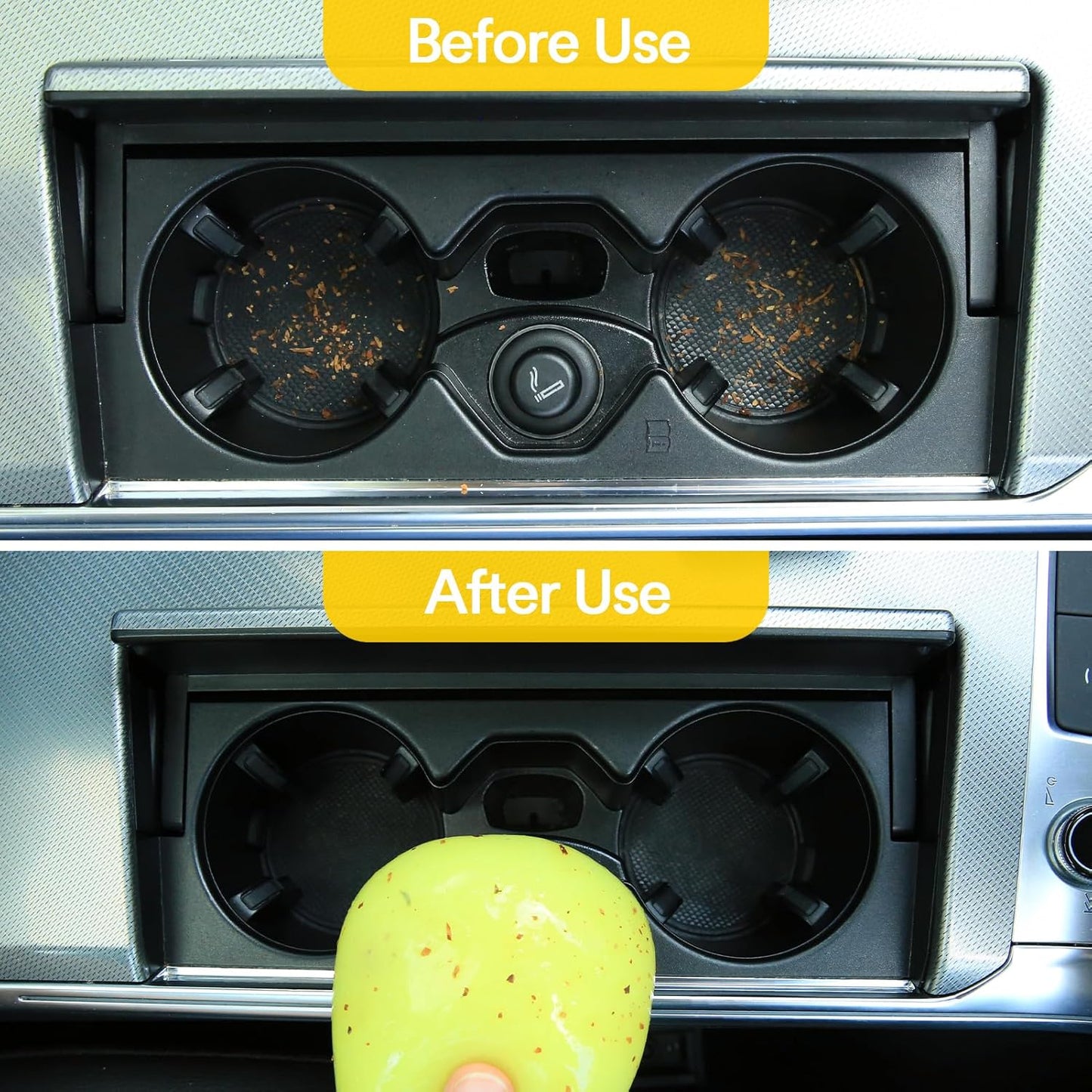 PULIDIKI Car Cleaning Gel for Car Cleaning Putty Car Slime for Cleaning Car Detailing Putty Detail Tools Car Interior Cleaner Car Cleaning Kits Car Accessories Blue Yellow (2Pack)