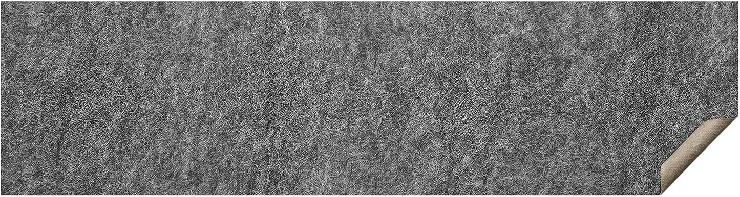 VEVOR Slip-Resistant Rug Pad, Protective Cushioning Carpet Pad, 2'x8' (7.87' Actual) - 1/4"Thick - Dual Surface - Polyester Felt + Latex, 1-2㎡ Area Carpet Padding Rug Cushion Safe for All Floors, Grey