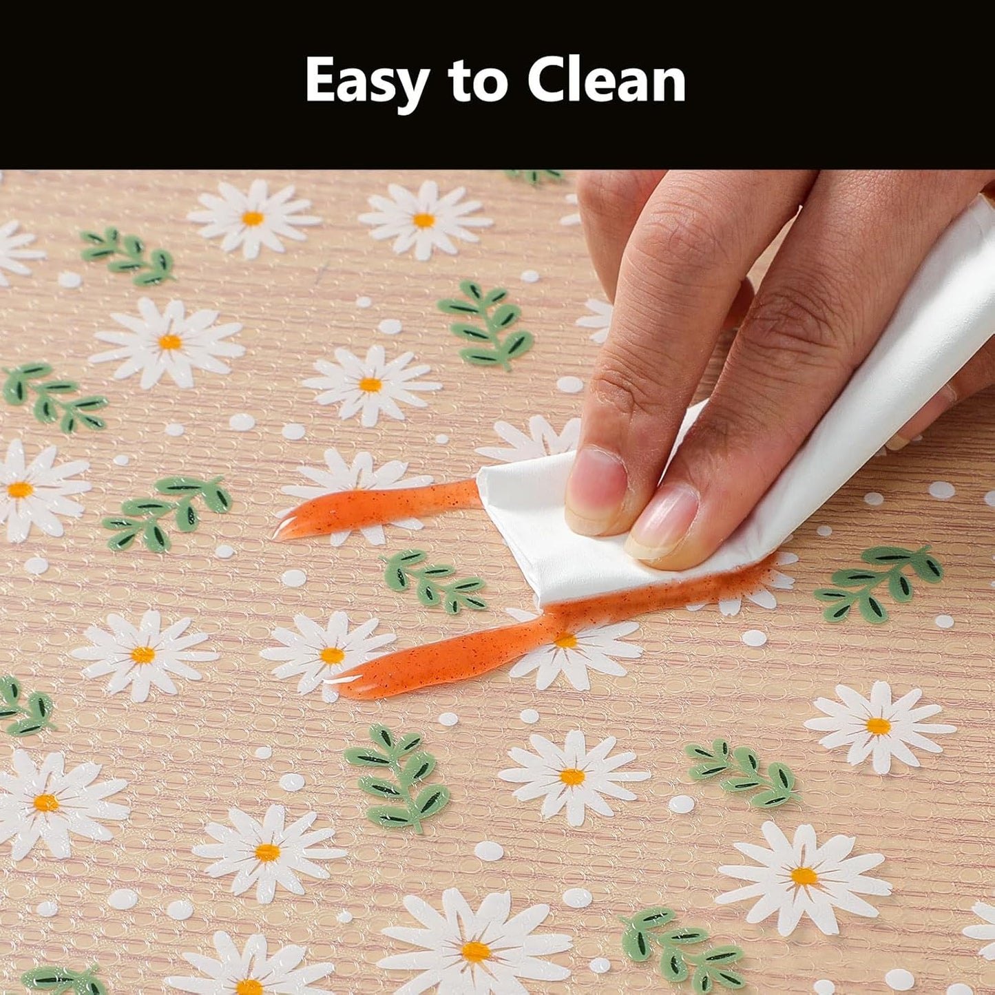 INNOLITES Shelf Liner – Cabinet & Drawer Liner Non-Adhesive – Waterproof Oil-Proof – Durable EVA with Floral for Kitchen Cabinets Refrigerator – BPA-Free, Easy to Cut 11.8" x 360"