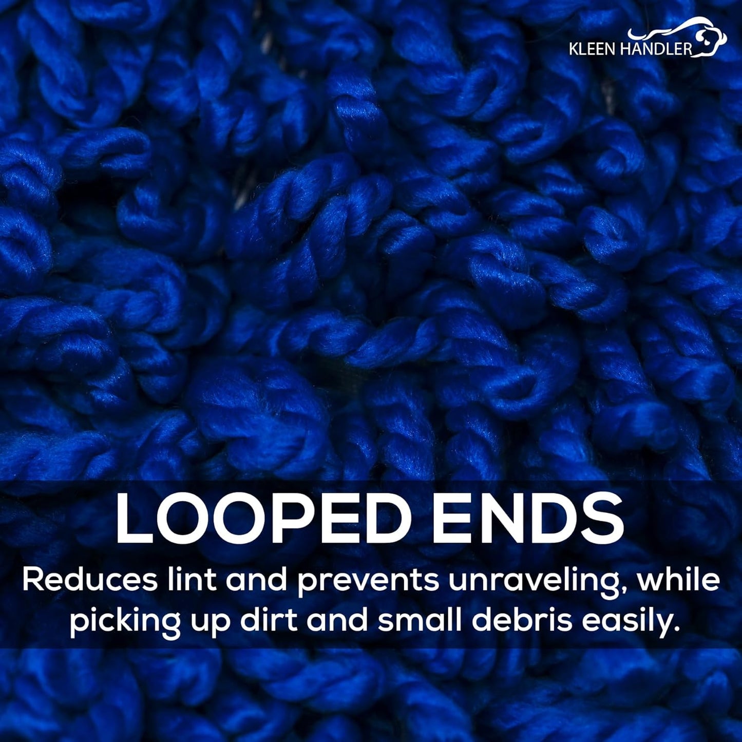 KLEEN HANDLER 3 Pack of 36 Inch Microfiber Dust Mop, Large Washable Commercial Mop Head Replacement, Sweeper, Janitorial Supplies, Blue