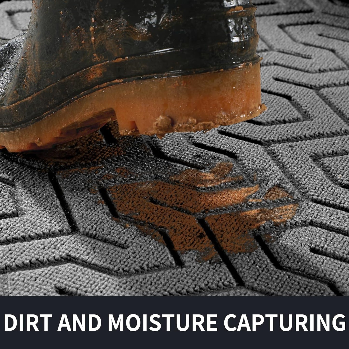 Yimobra Large Door Mat Outside Entrance 47x32, Waterproof Heavy Duty Outdoor Mats for Front Door, Non Slip Rubber Entry Mat for Garage Patio, Easy Clean, Grey